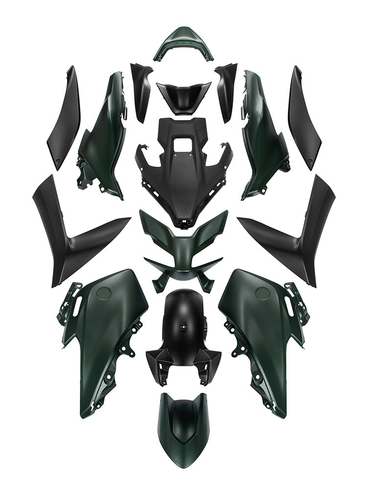 Amotopart 2023-2024 Yamaha T-Max 560 Black Dark Green Fairing Kit