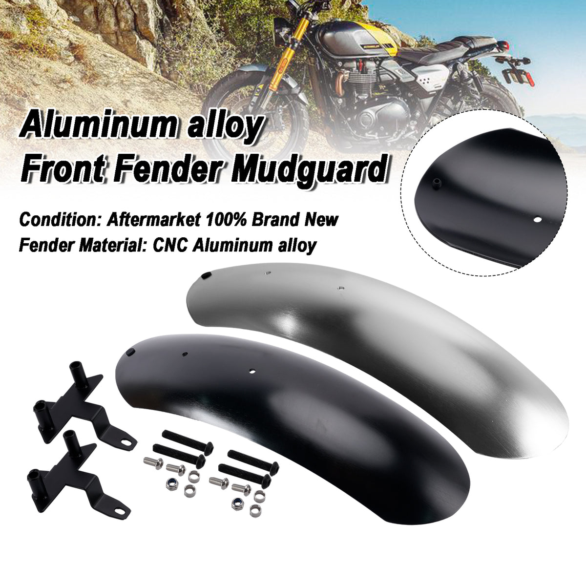2026-2027 Street Scrambler 900 Extended Aluminum alloy Front Mudguard