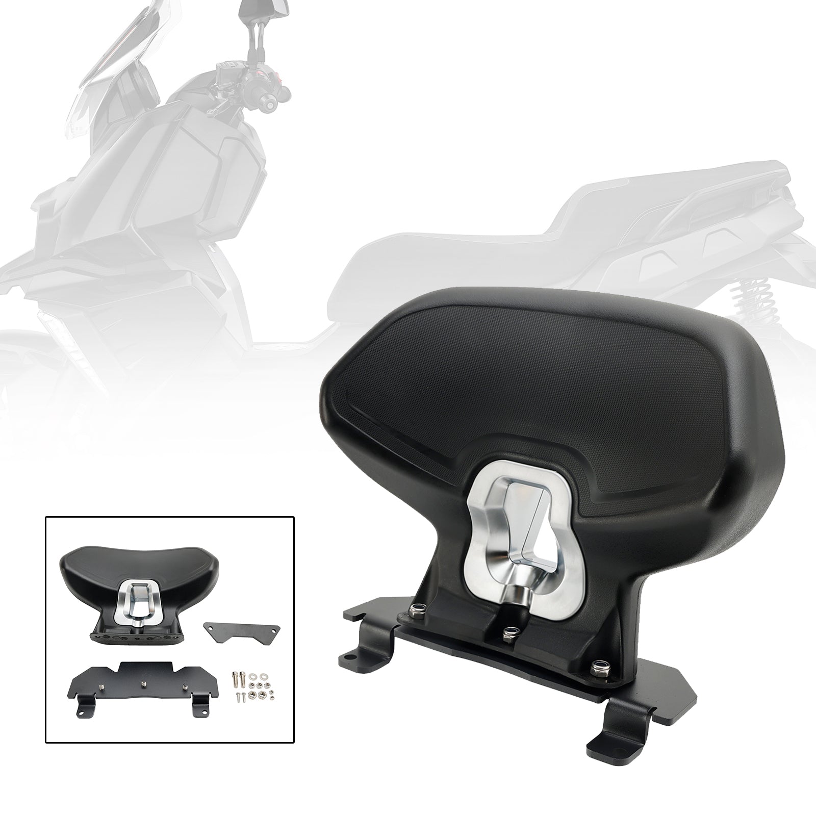 18-23 BMW C400X med originale gelændere Passager Sissy Bar Backlest