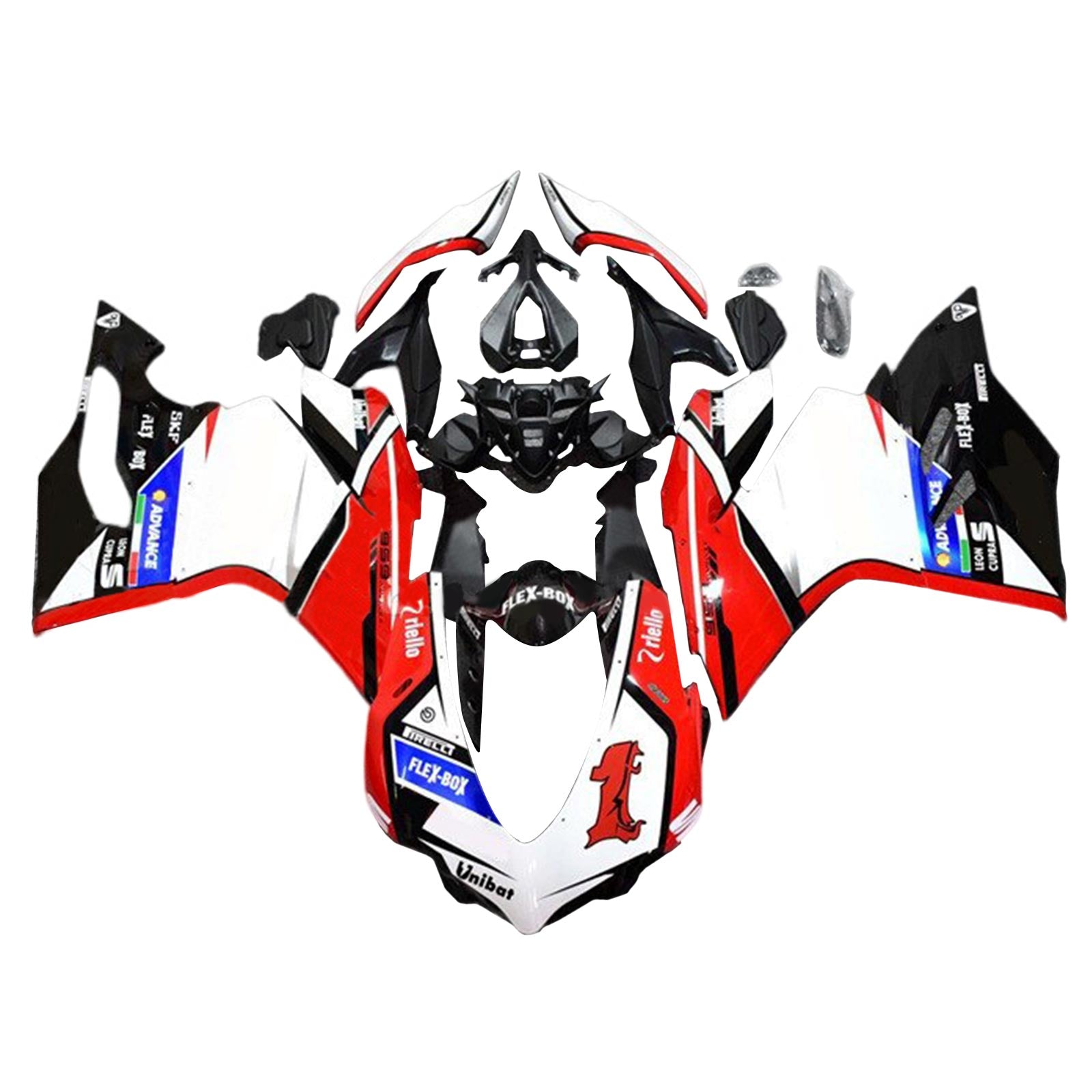 Amotopart 2015-2020 Ducati 959 Black Red Blue Fairing Kit