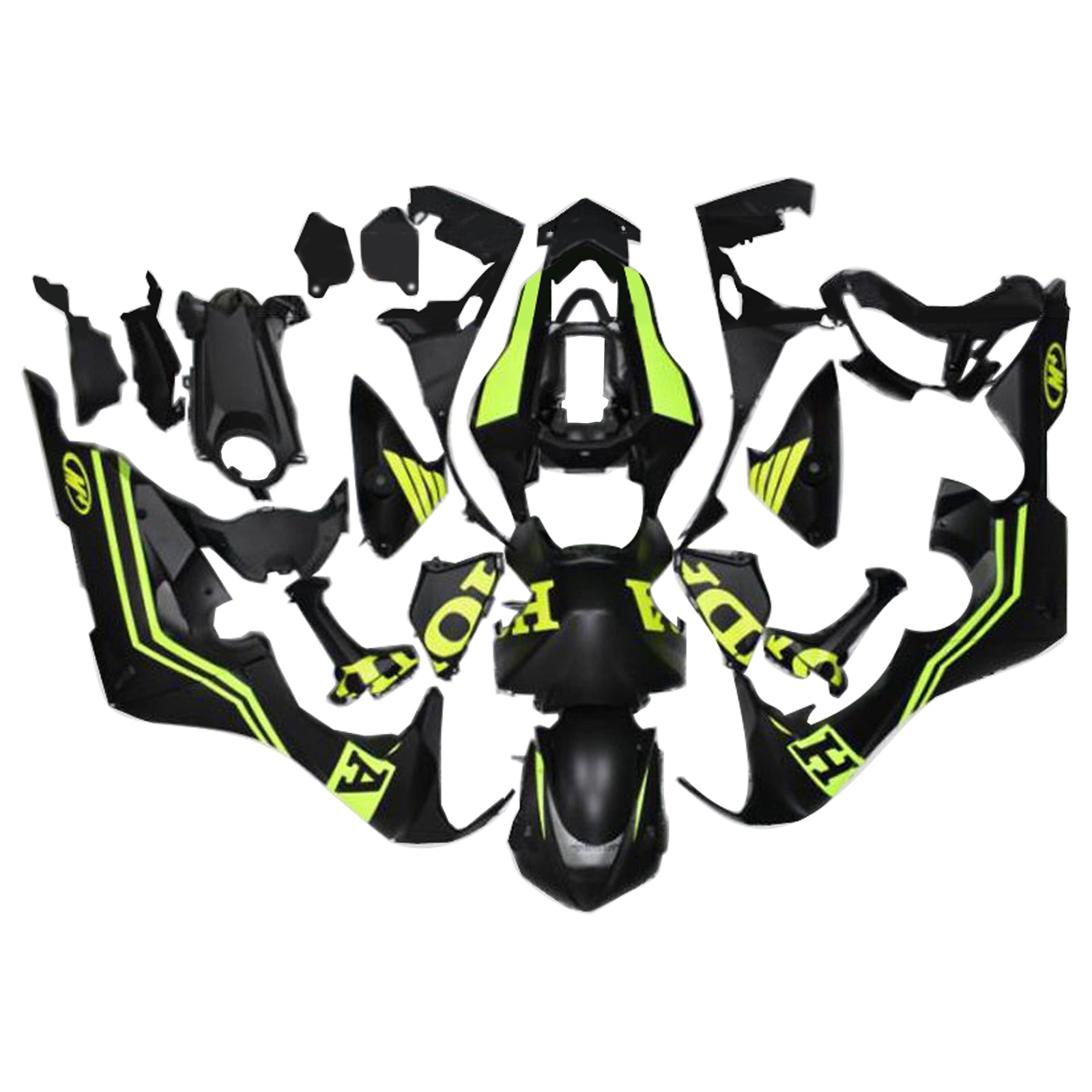 Amotopart 2017-2025 CBR1000RR Honda Black&Neon Yellow Fairing Kit