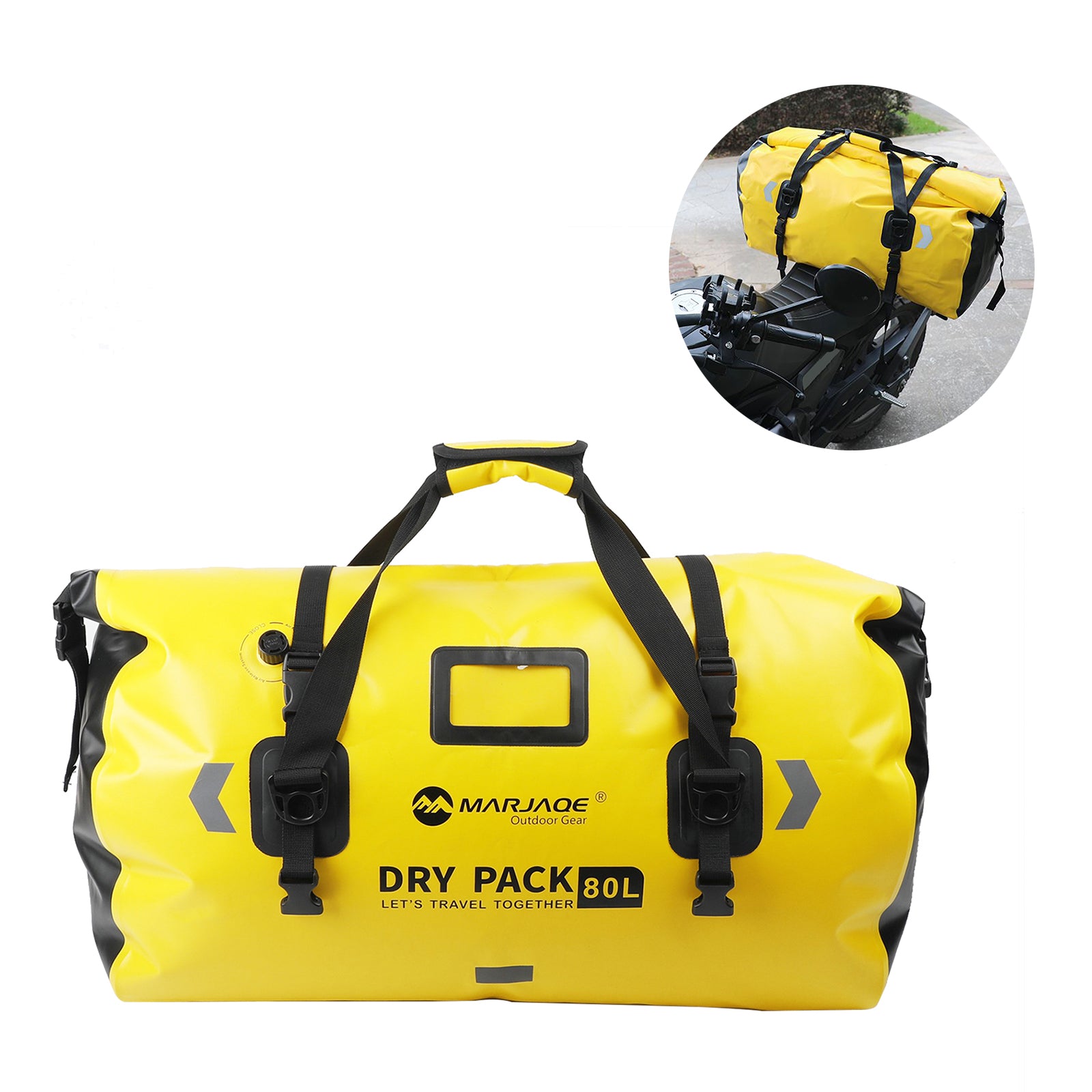 Motorcycle Universal Saddlebag Side Storage Tail Bag Pu Luggage 80L