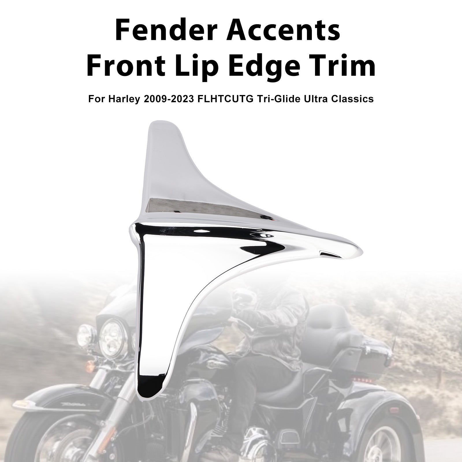 2009-2023 Street Tri Glide ABS Acentos de guardabarros trasero Borde del borde delantero