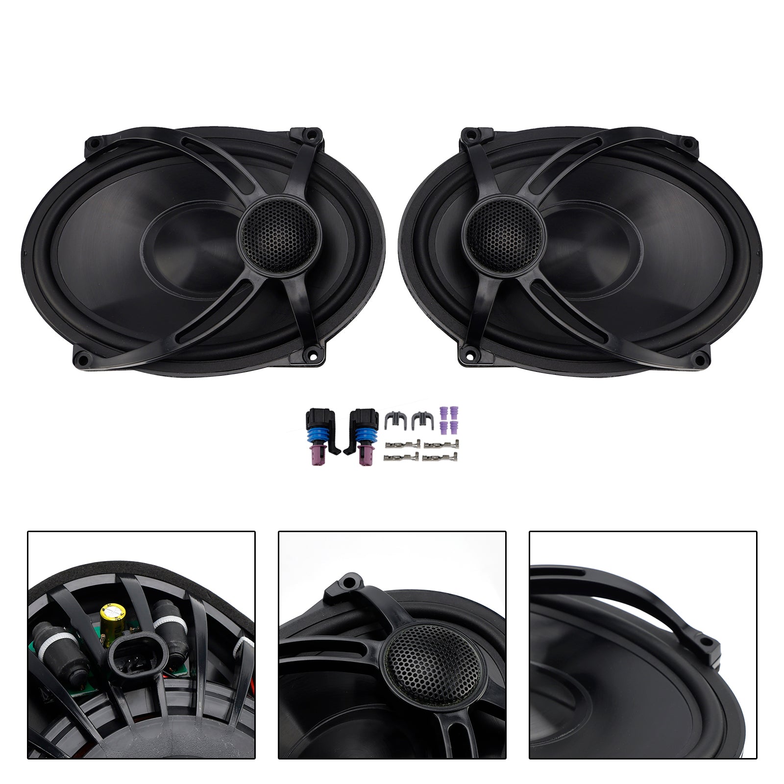 1994-2024 Touring Road Glide Flhr 5"X7" Saddlebag Lid Speakers Black