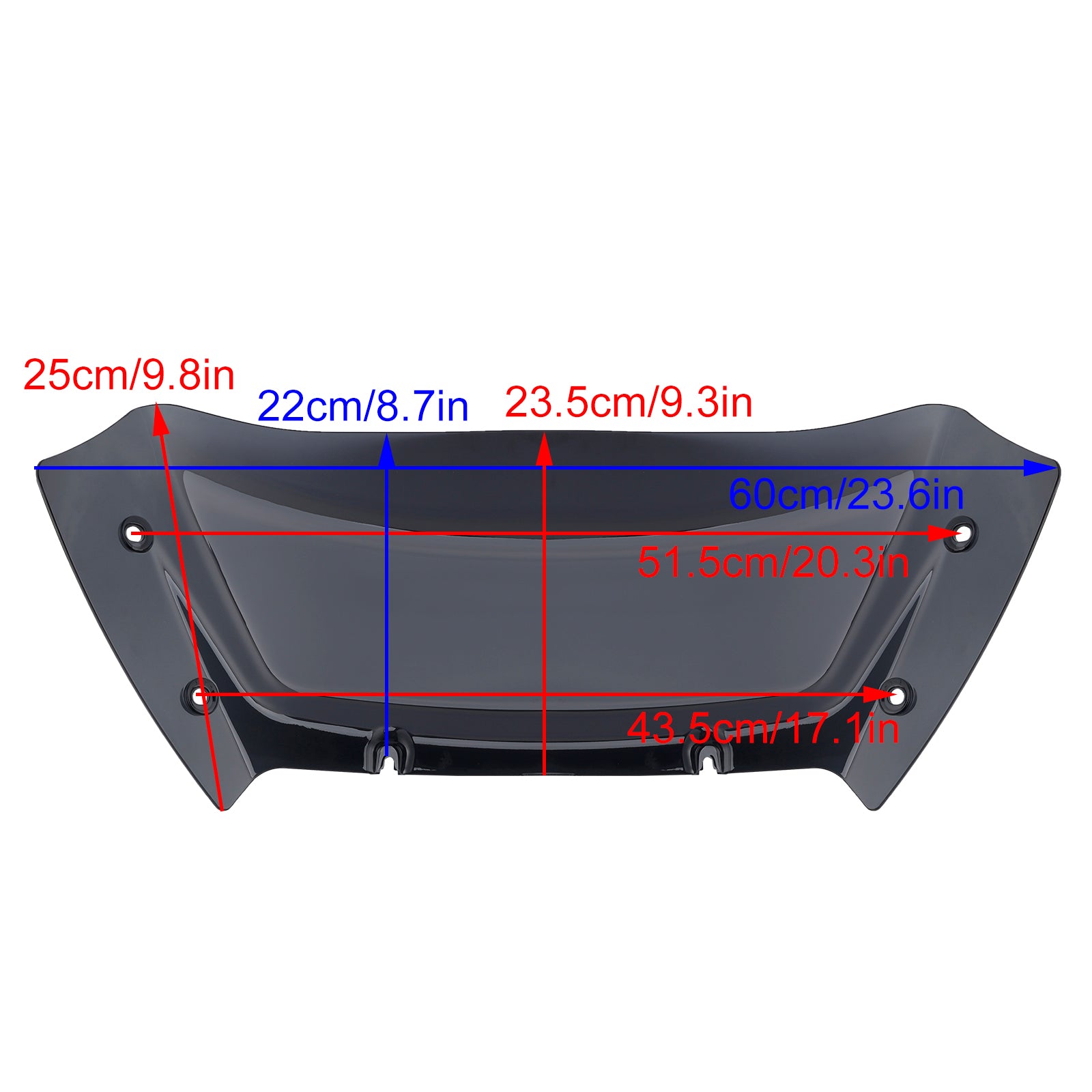 Touring Street Glide CVO 117 121 2023–2024 9" Čelní sklo Přední sklo