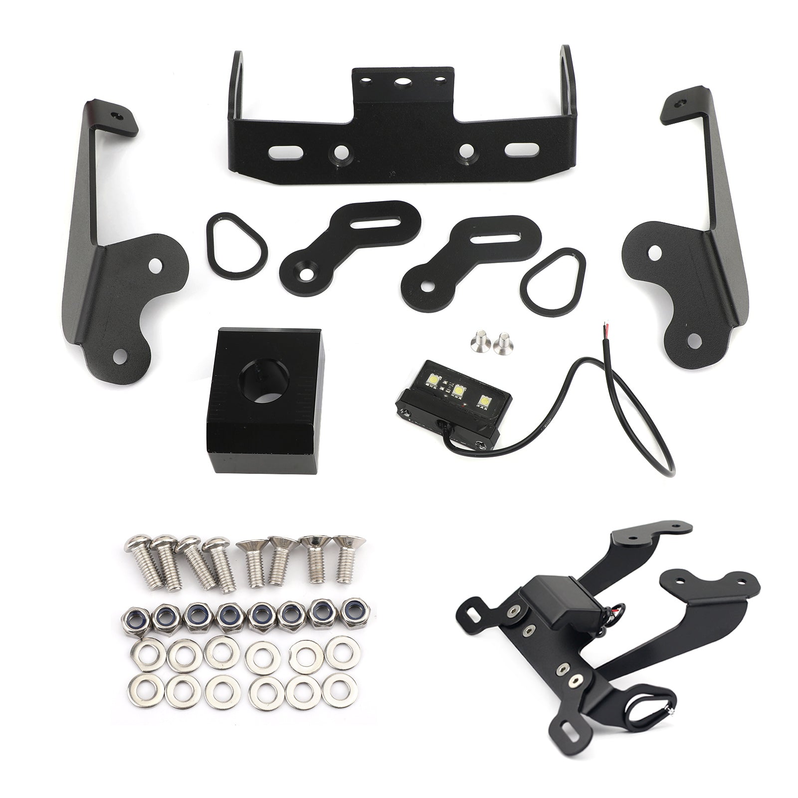 Registreringsskylthållare ramfäste för Yamaha MT-09 FZ-09 MT FZ 09 2017-2020