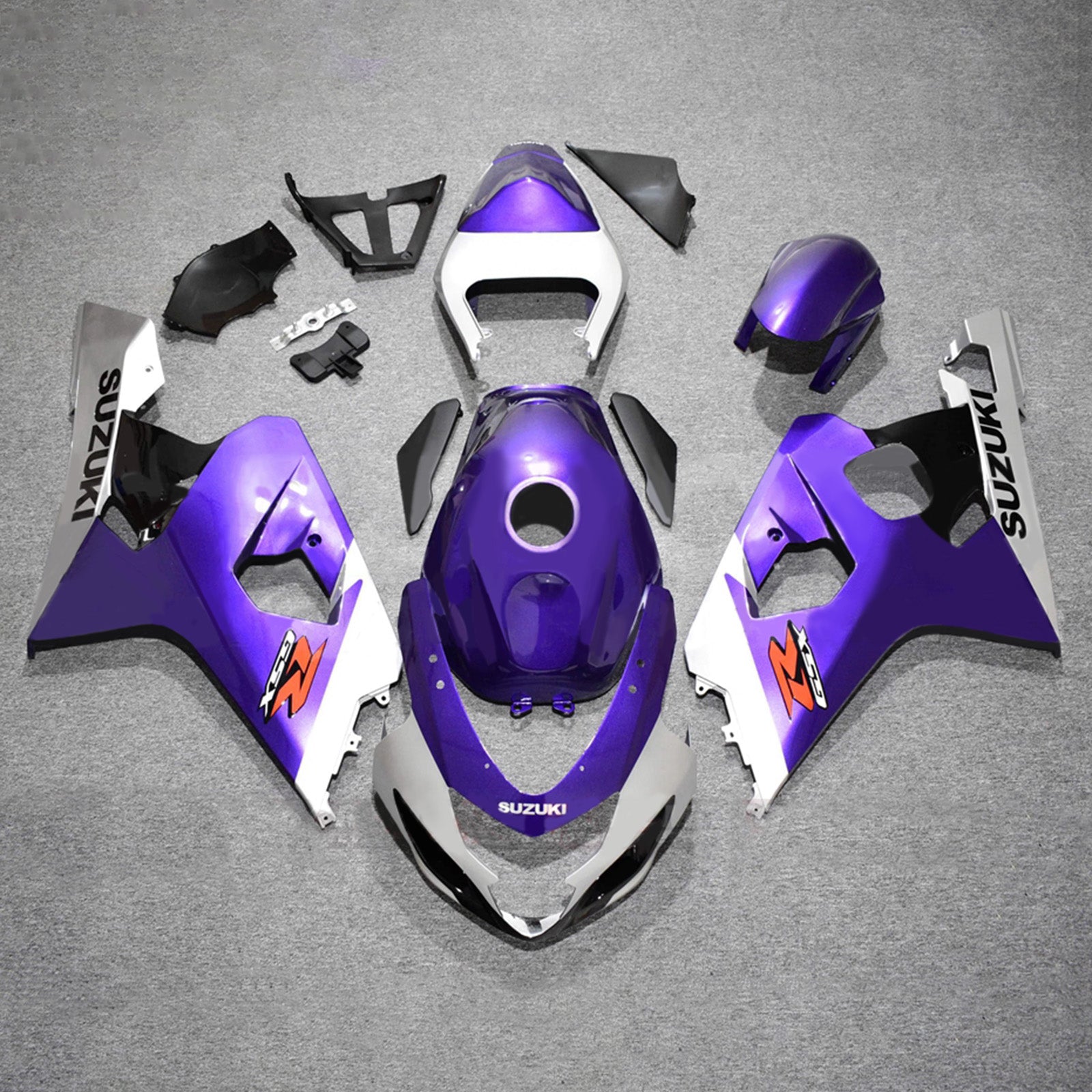 Amotopart 2004-2005 Suzuki GSXR 600/750 Purple Gray Black Fairing Kit