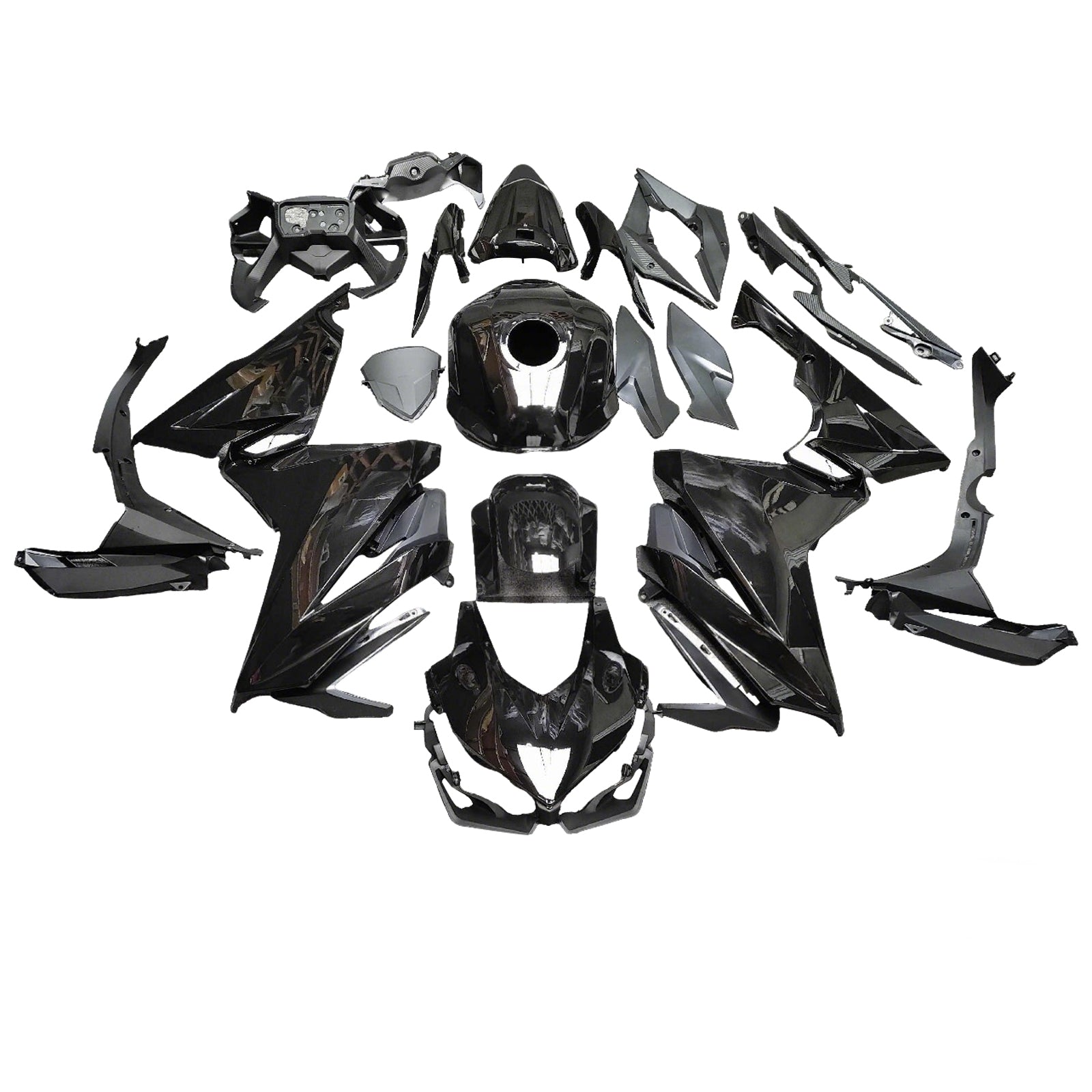 Amotopart 2019-2021 Honda CBR500R Glossy Black Fairing Kit