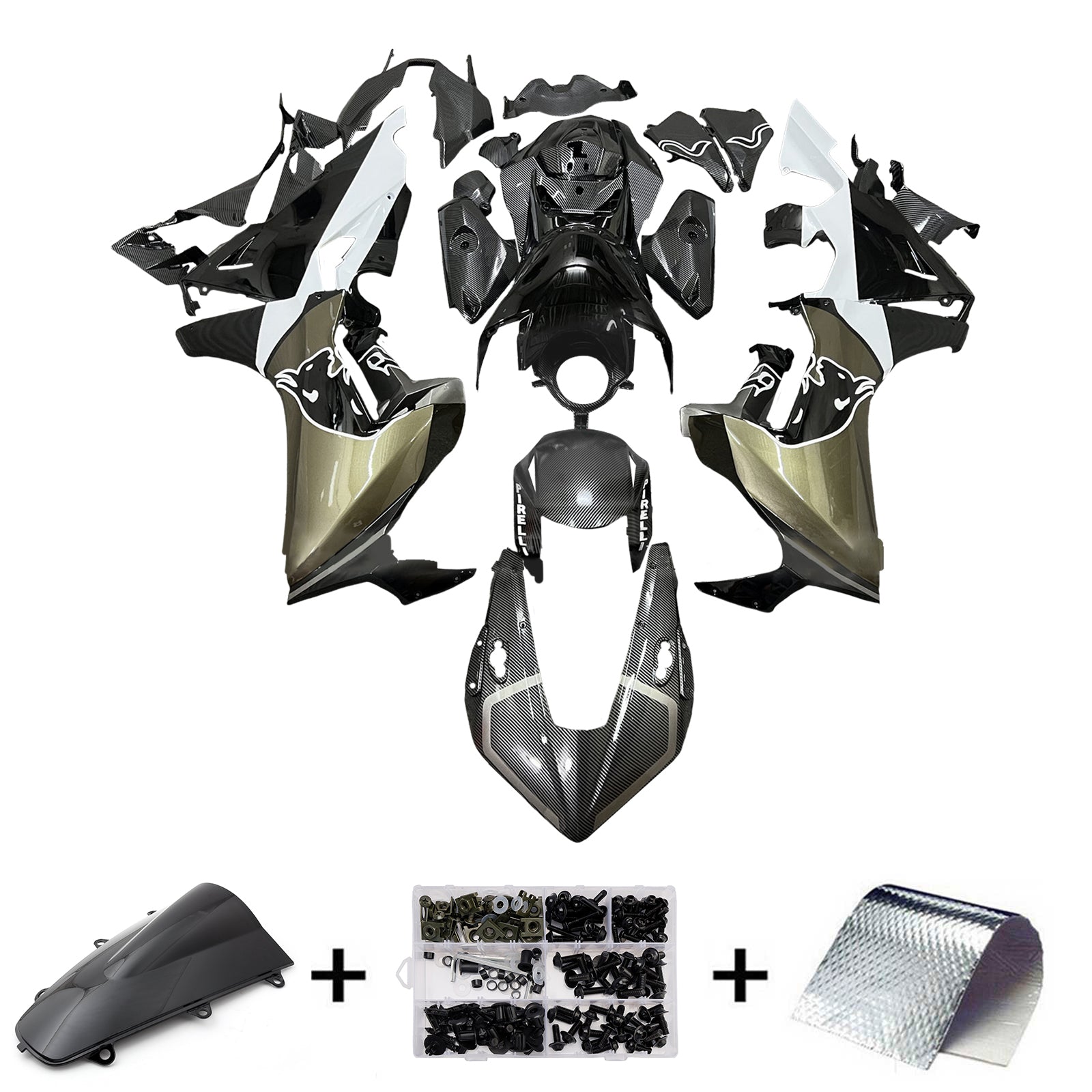 Amotopart 2017-2023 Honda CBR1000RR Kit de carénage en fibre de carbone CBR1000RR