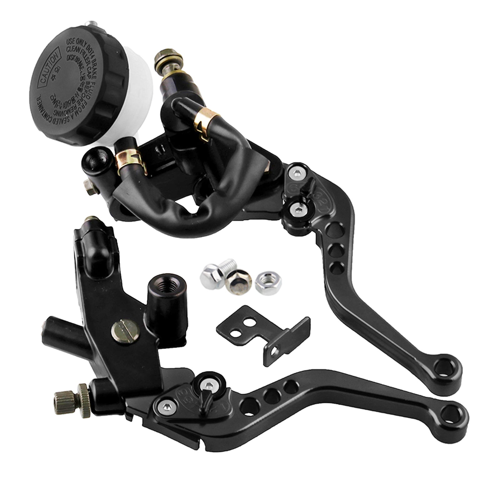 Universale 7/8" Leve serbatoio cilindro maestro freno e frizione anteriori da 22 mm nere