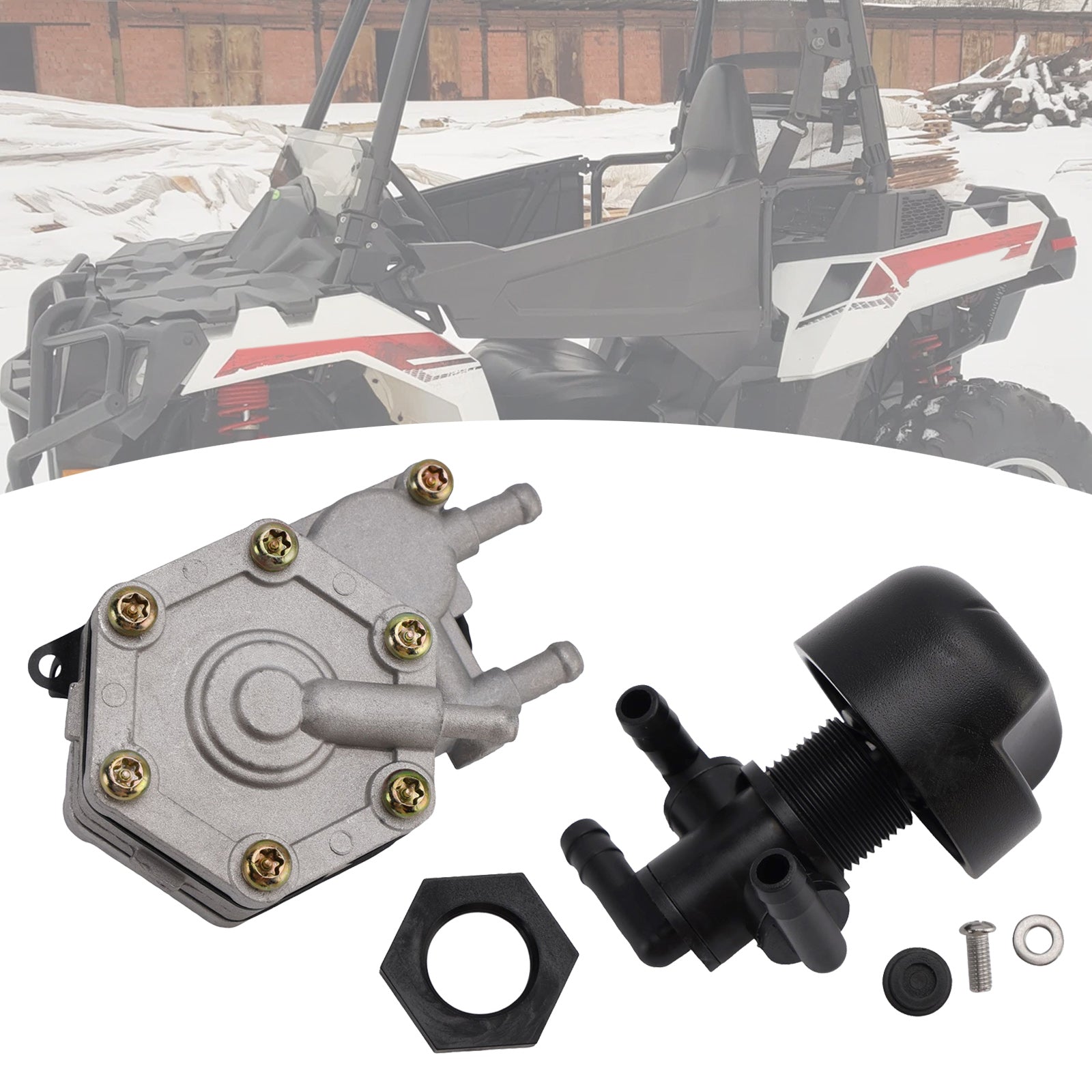 01-20 Bomba de combustível Polaris Sportsman 400 & Kit Petcock de válvula de combustível 2520227 se encaixa
