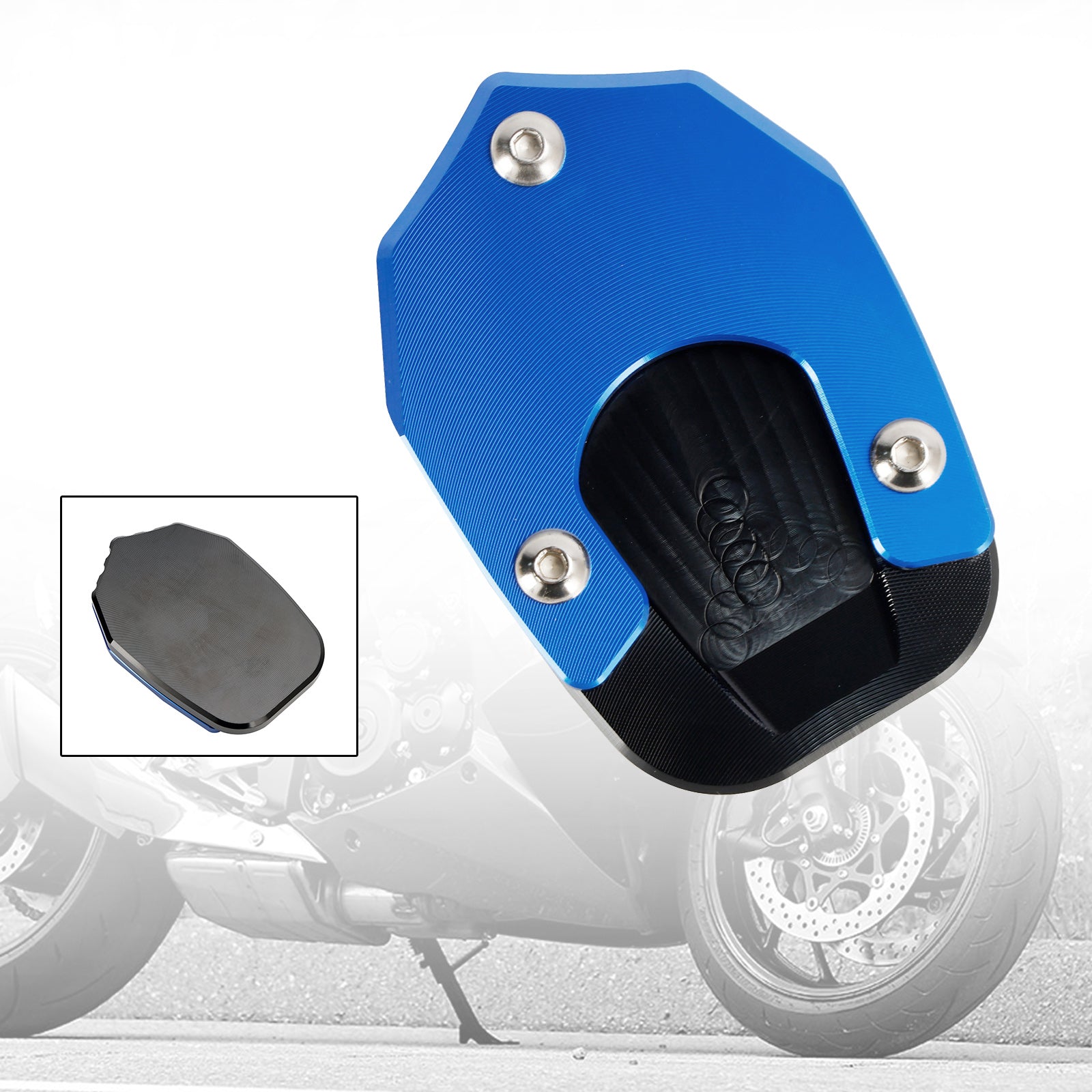 Suzuki 15-20 GSX-S1000 & 22-23 GSX-S1000 Blue Kickstand Enlarge Plate Pad