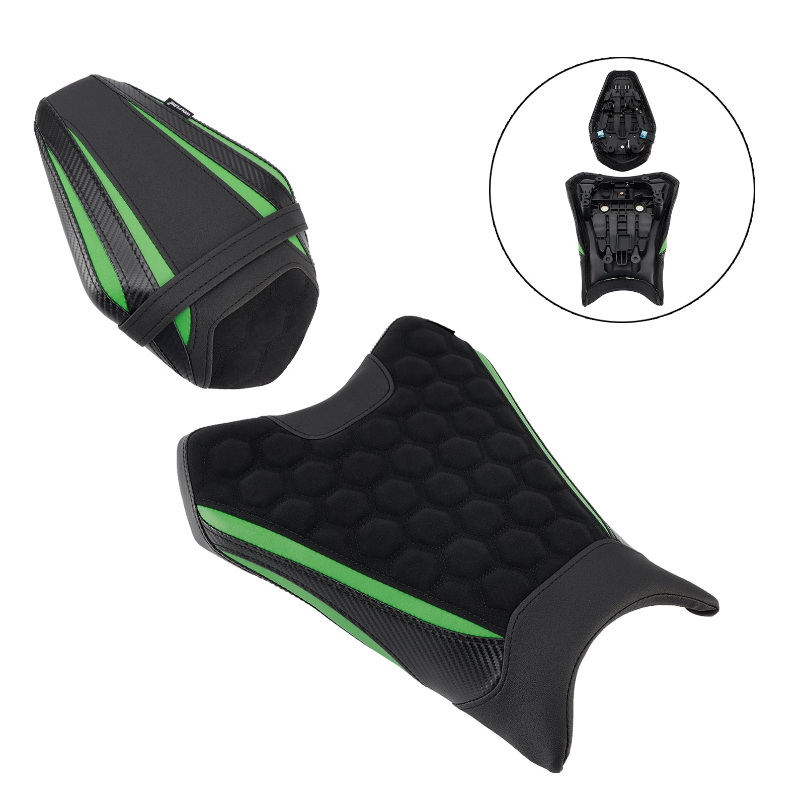 19–25 Kawasaki Zx-6R Zx 6R unten vorne mit Fahrersitz hinten, Grün