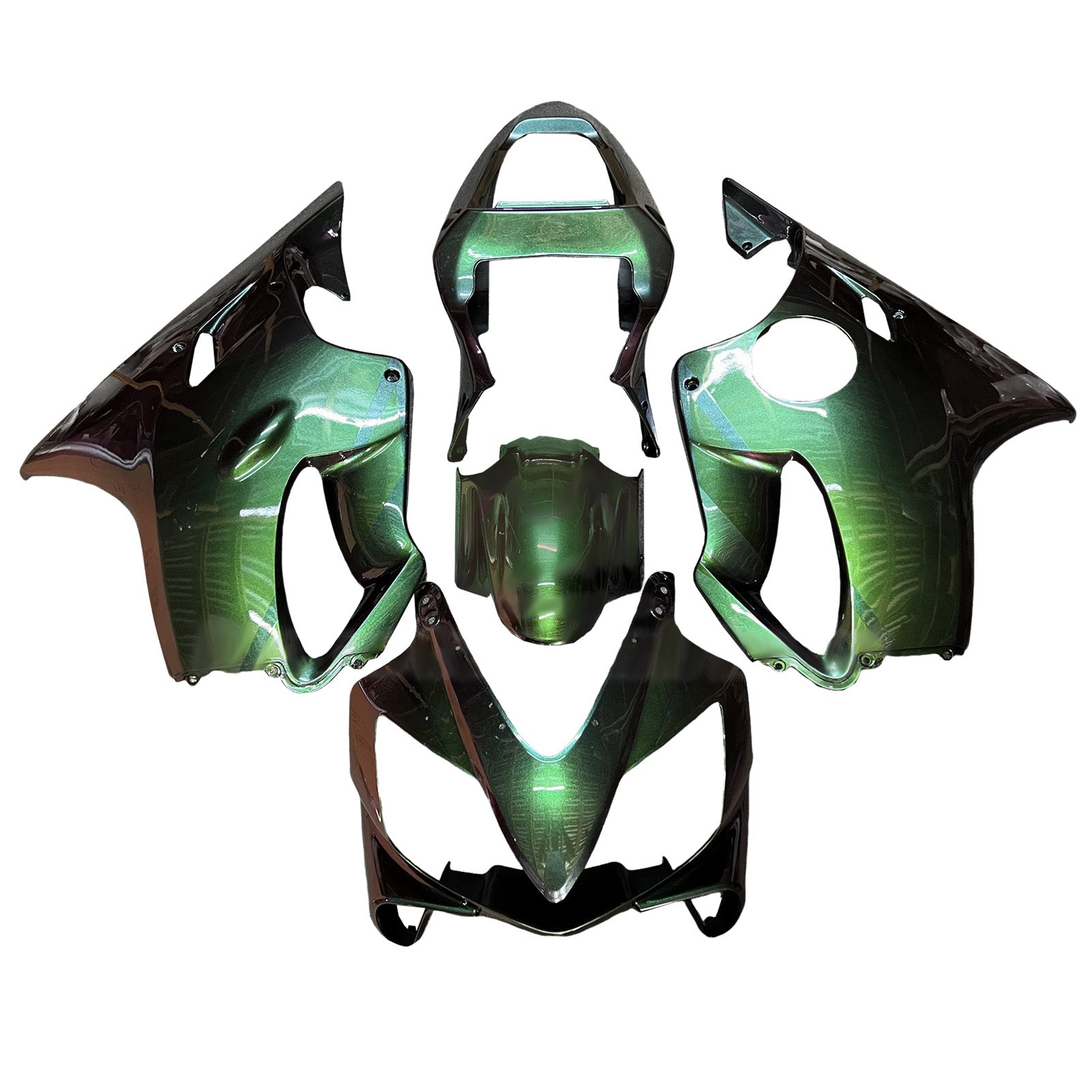 Amotopart 2001-2003 Honda CBR600 F4i Green Fairing Kit