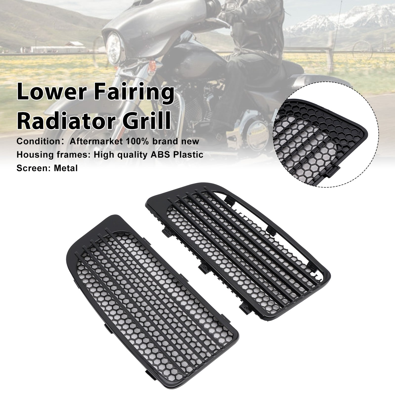 Road Glide King FLHR Special FLTRXS Lower Fairing Radiator Grill