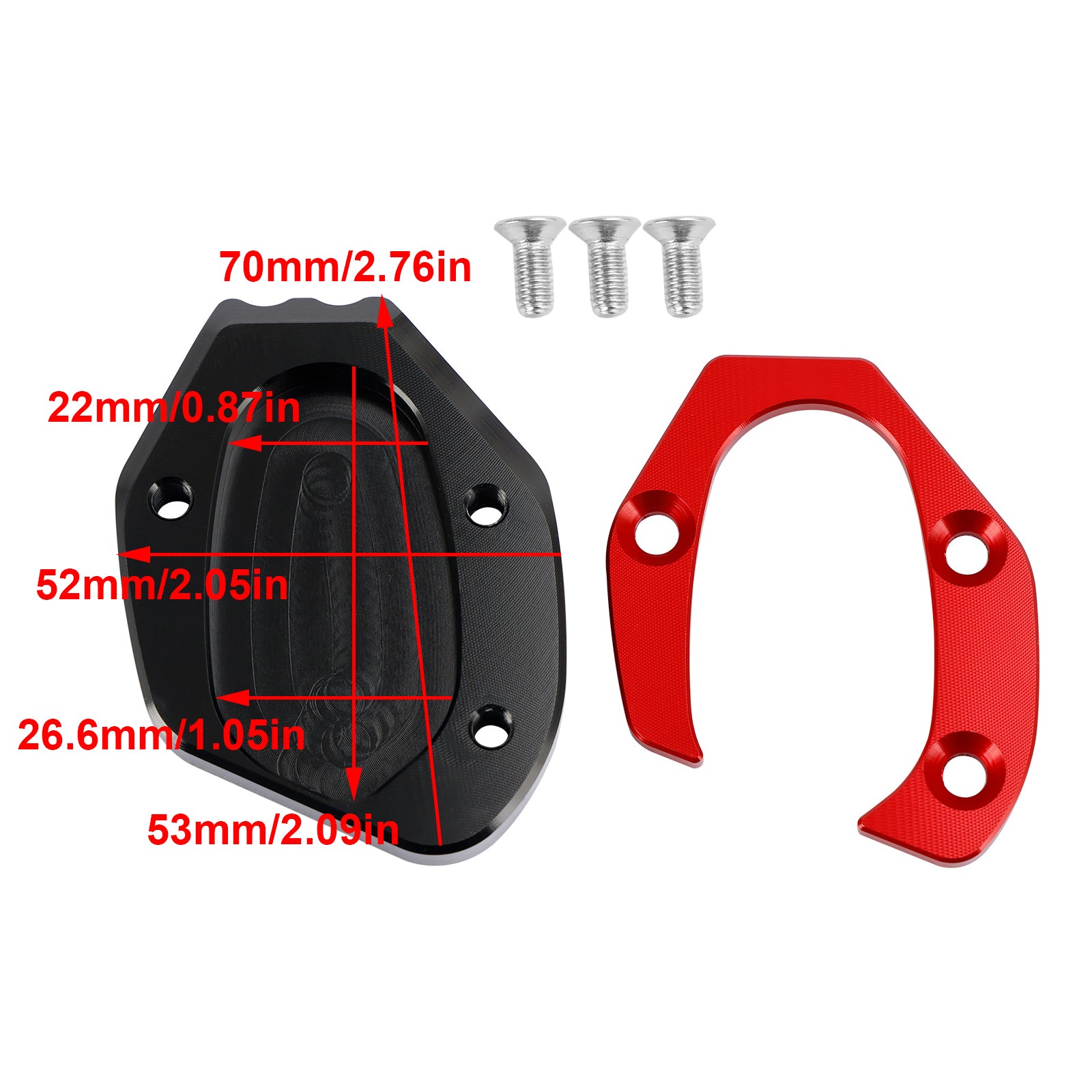 19-21 Speed Twin 1200 & 16-19 Thruxton 1200/R Kickstand Förstora plattplatta