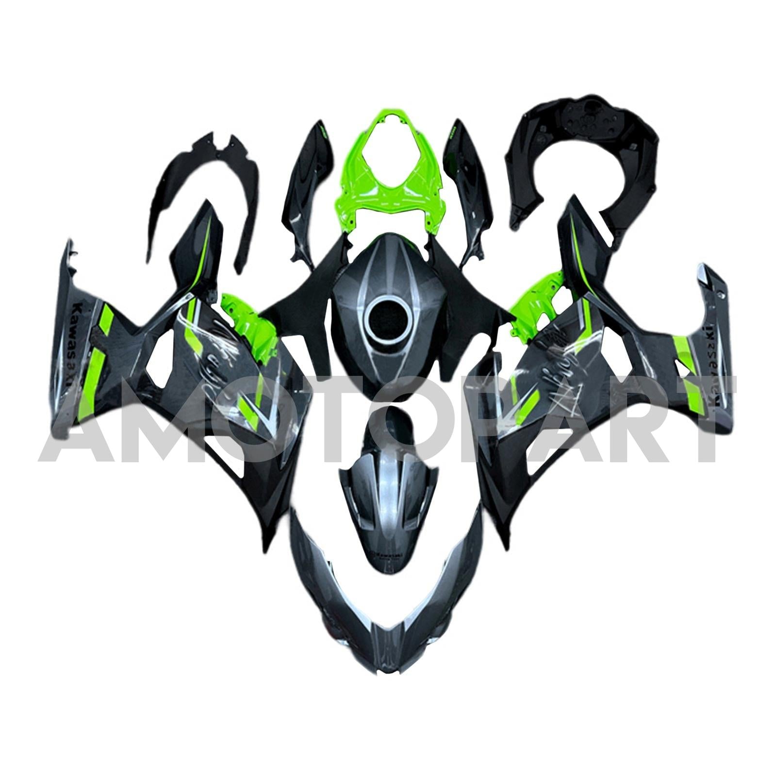 Amotopart 2018-2024 Kawasaki EX400/Ninja400 Fairing Kit Collection One