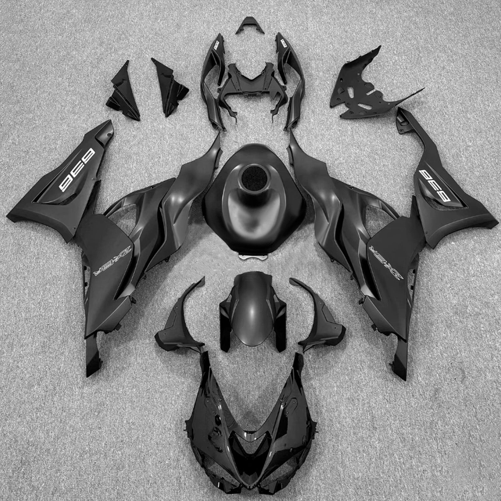 Amotopart 2024-2025 Kawasaki ZX-6R Black Fairing Kit