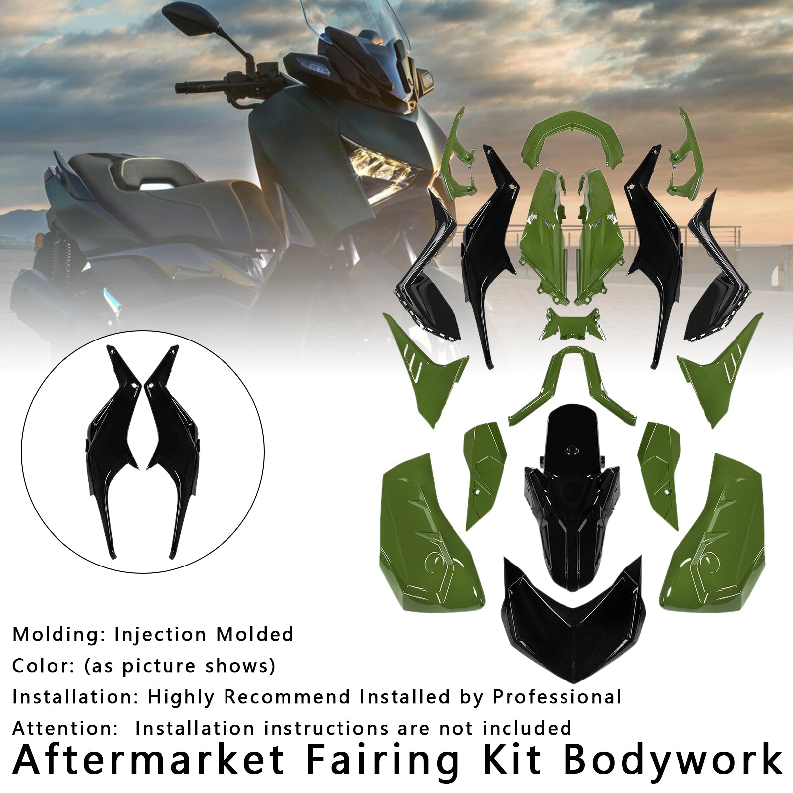 Amotopart 2023-2024 Yamaha X-MAX 300 Fairing Kit