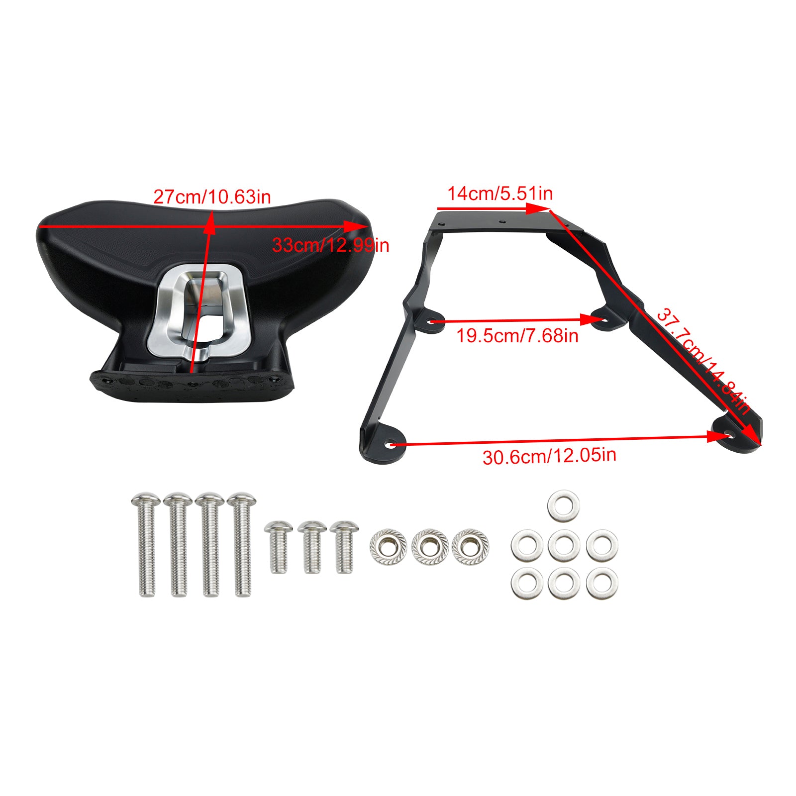 23-24 Honda Adv160 Passenger Sissy Bar Backrest