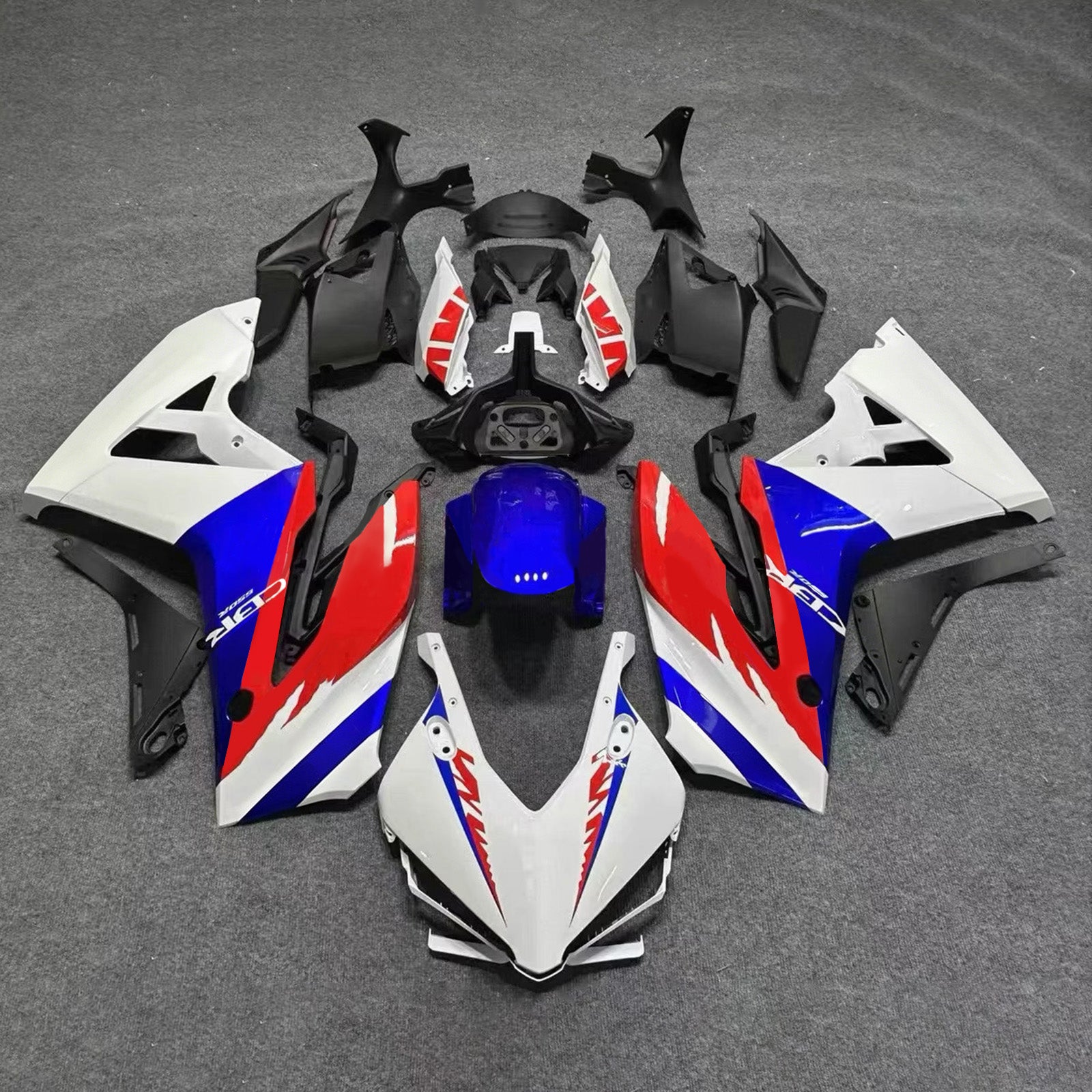 Amotopart 2024-2026 Honda CBR650R Bílá Červená Modrá Sada kapotáže