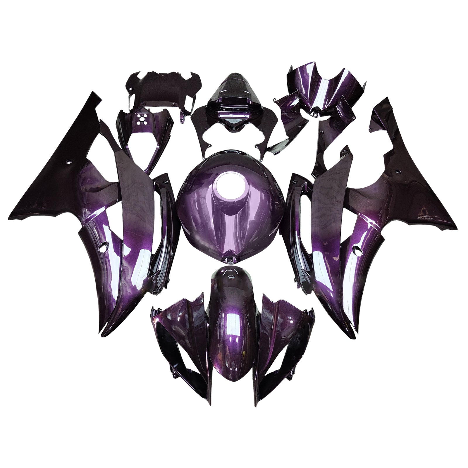 Amotopart 2008-2016 Yamaha YZF-R6 Purple Fairing Kit