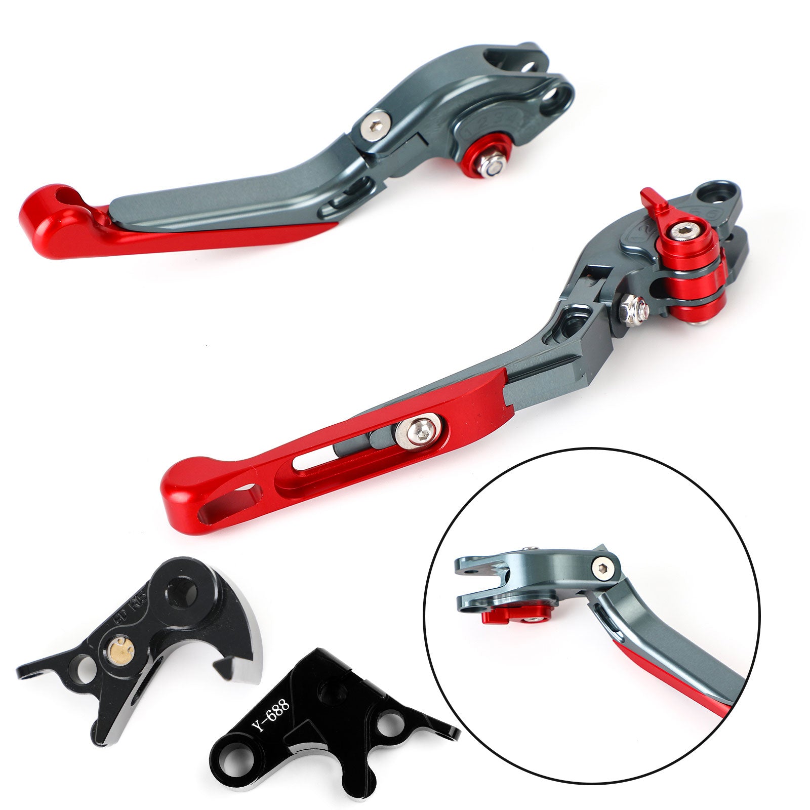 Verstelbare koppelingsremhendel voor Yamaha MT-09 Tracer 900/GT 21-22 YZF R6 17-20 Generic