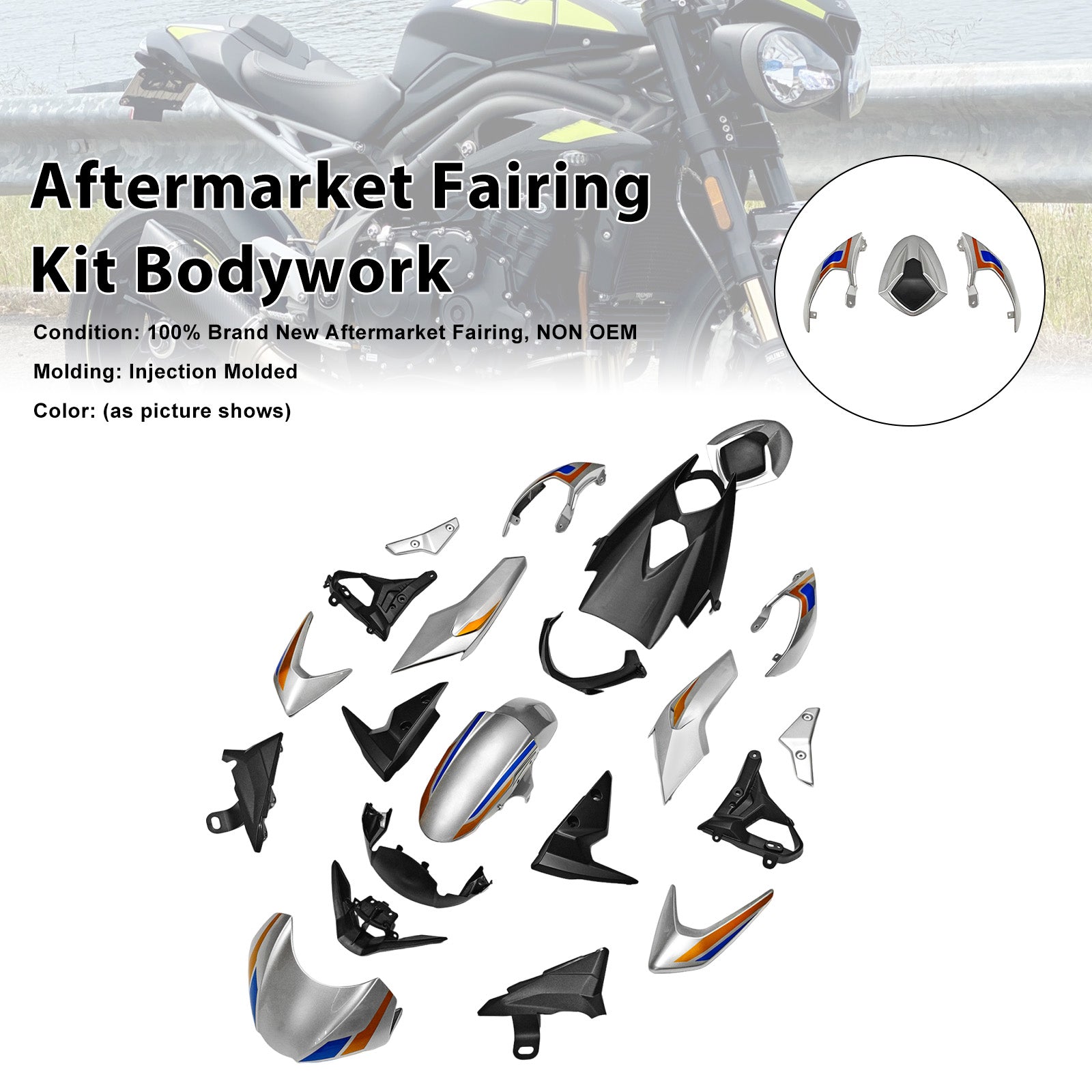 Amotopart 2020-2022 Collection de kits de carénage Triumph Street Triple 765 R/RS