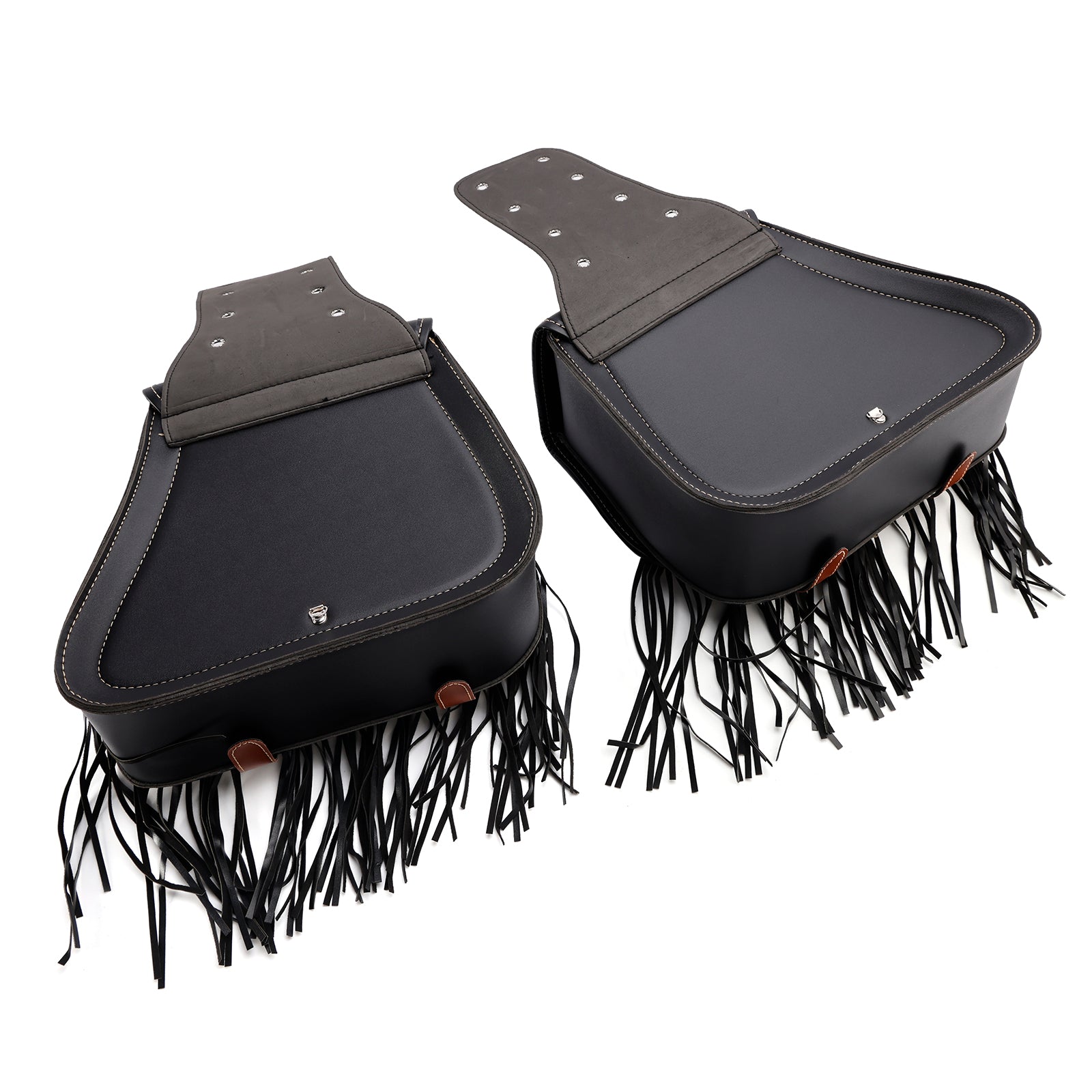 Universal Saddlebag Side Storage Tail Bag Pu Luggage Black 26L For Motorcycle