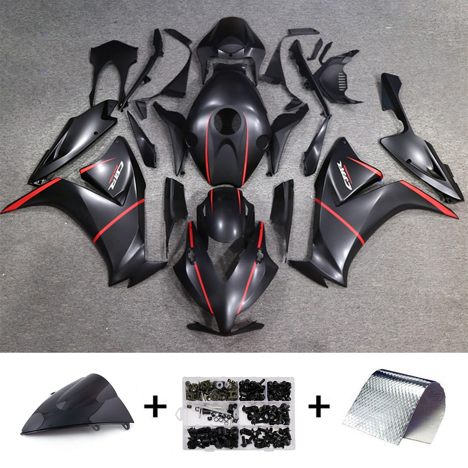 Amotopart 2012-2016 Honda CBR1000RR Black Fairing Kit
