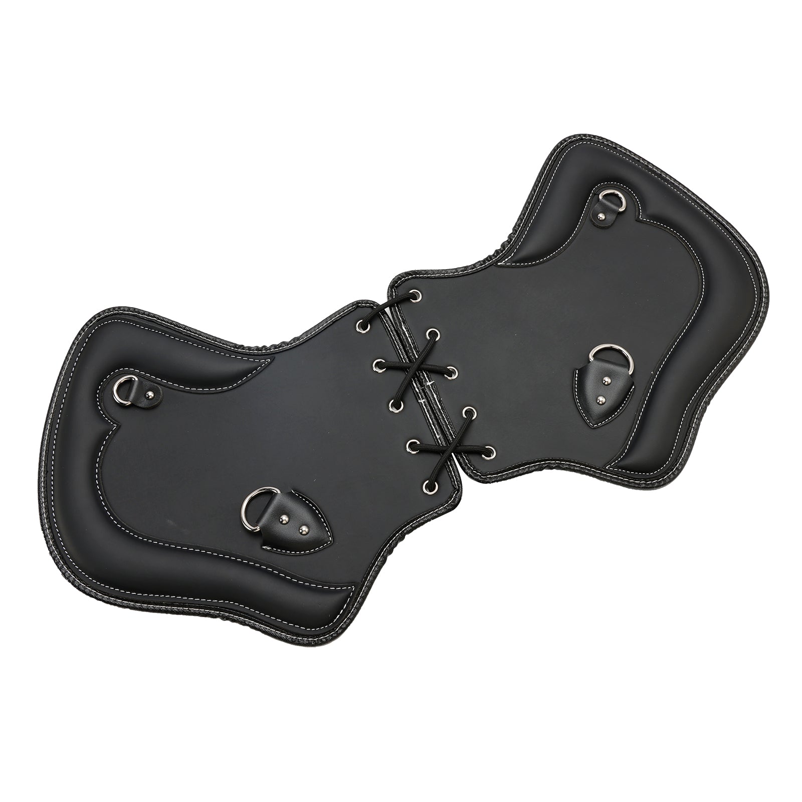 2Pcs Universal Heat Saddle Shield Deflector Blackb For Flhxs Glide Rider Fxdwg Brown