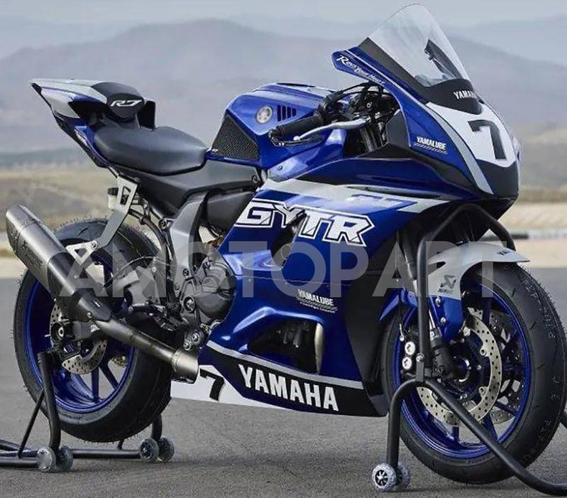 Amotopart 2021-2025 Yamaha YZF-R7 Blue Style2 Fairing Kit