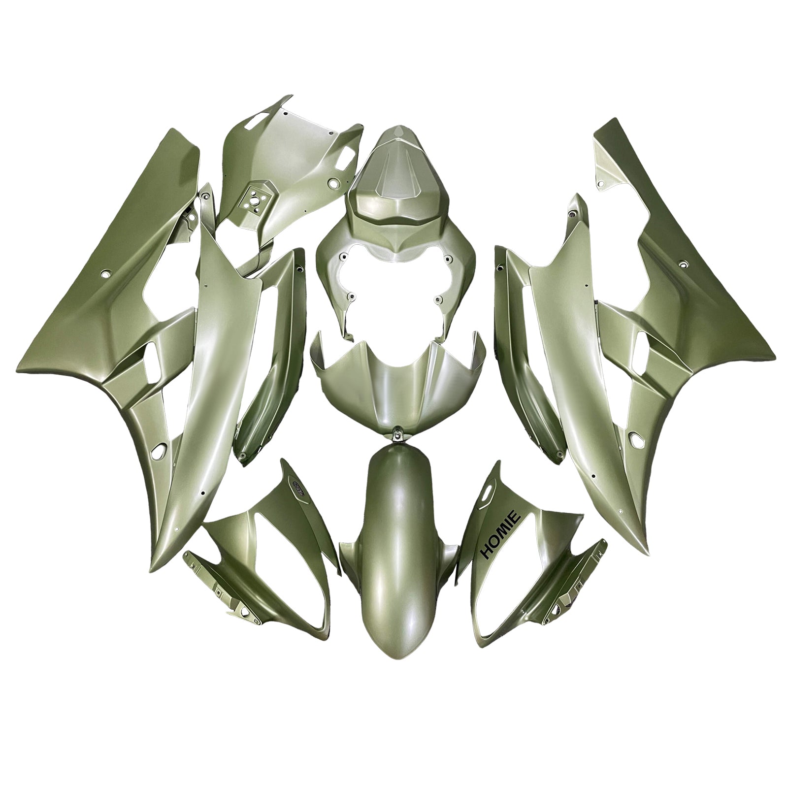 Amotopart 2006-2007 Yamaha YZF-R6 Olive Green Fairing Kit