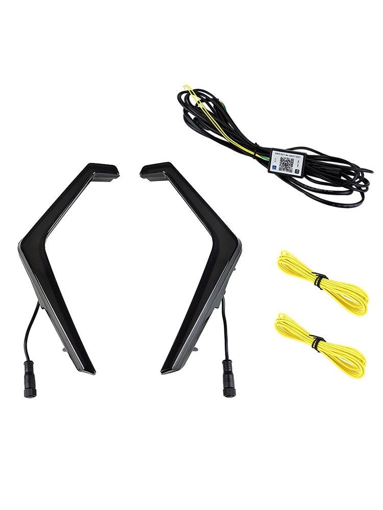 19-22 Polaris RZR XP 1000 Turbo LED RGB Luci della griglia Indicatori di direzione Fang Accent