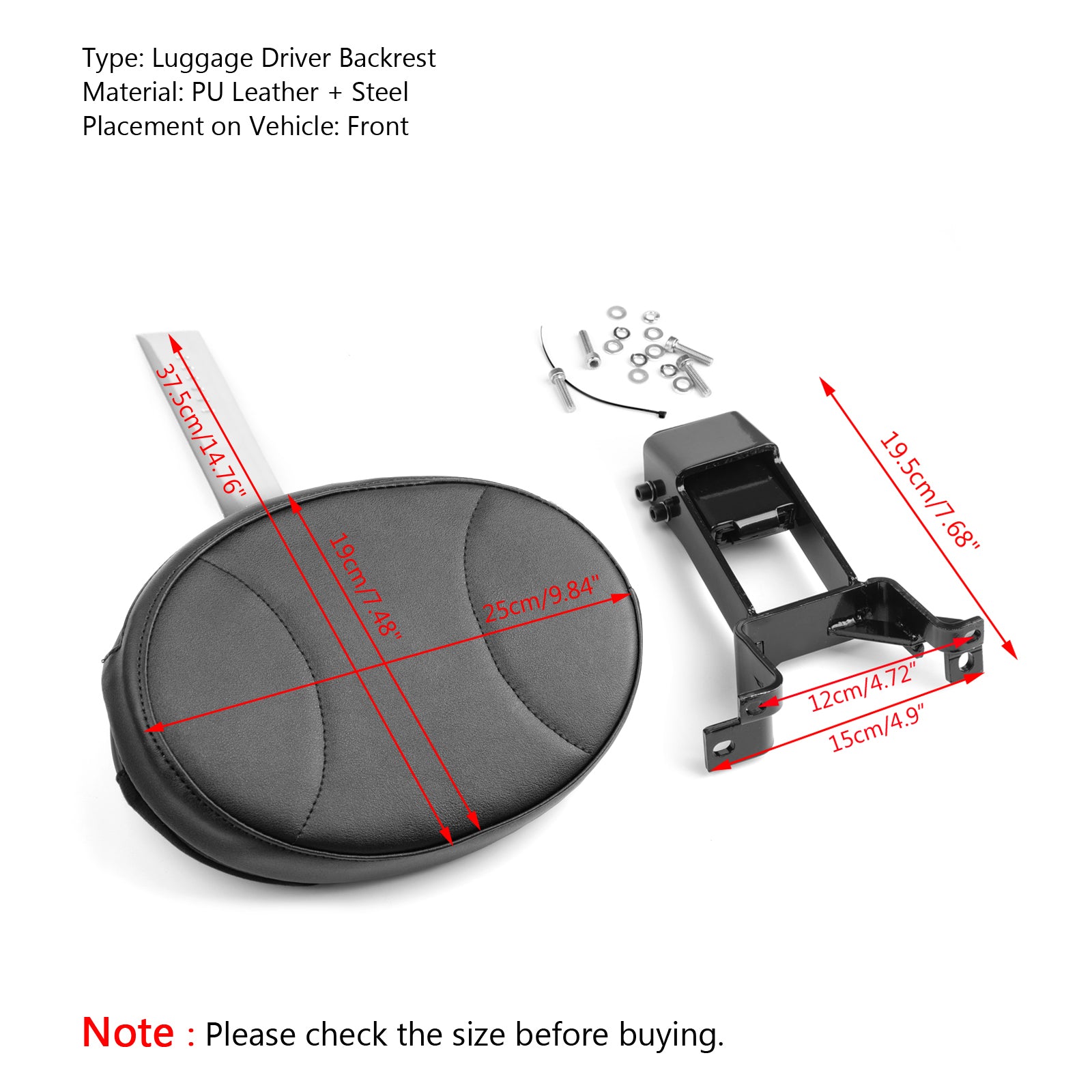 Indian Chief 14-23 Respaldo del conductor enchufable con kit de montaje cromado