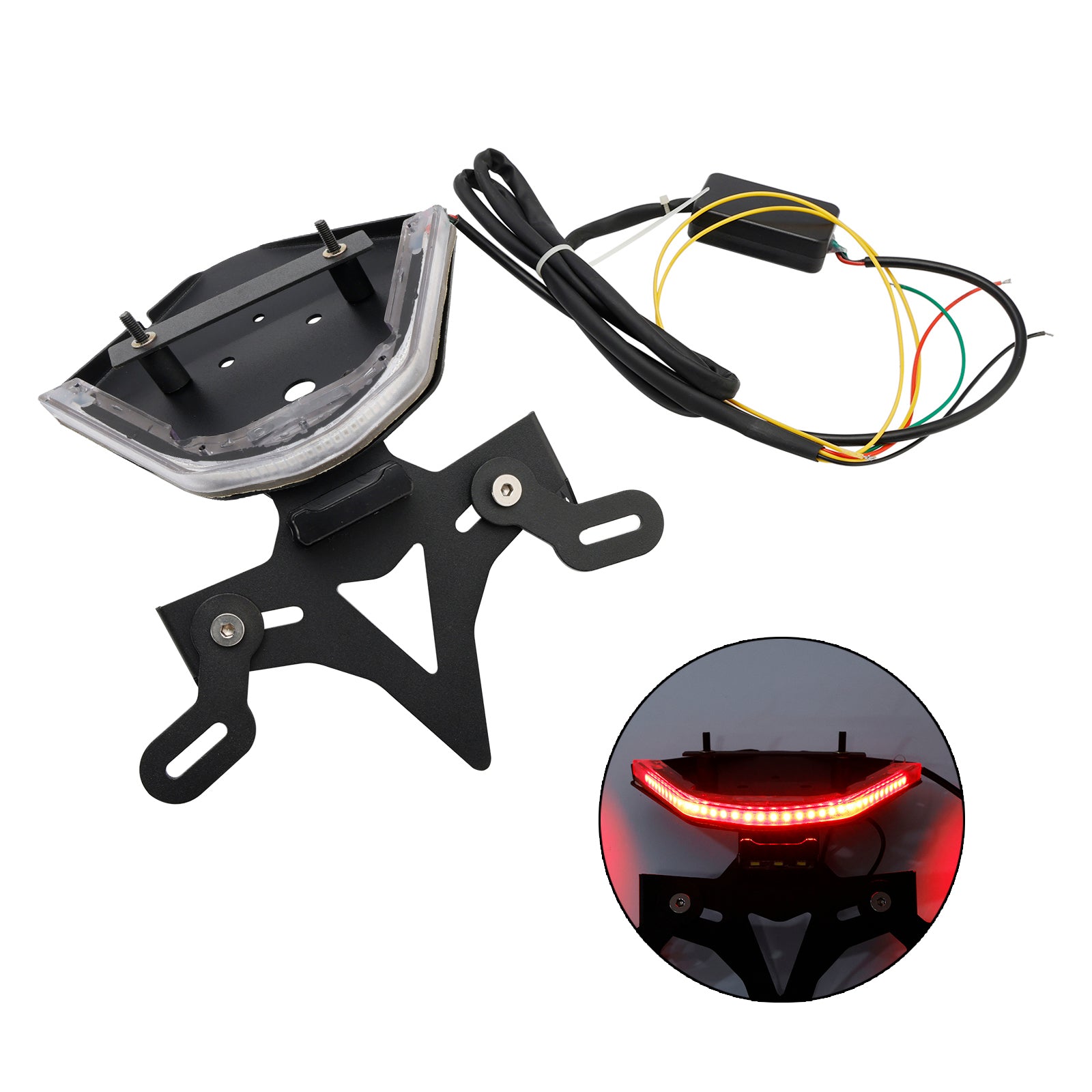 21-24 BMW S1000RR Soporte de marco de soporte de placa de matrícula de aleación de aluminio