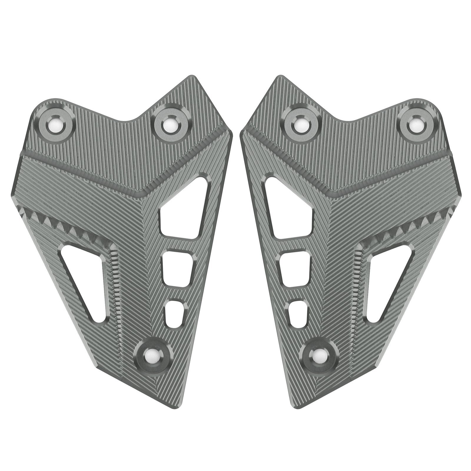 17-21 Kawasaki Z900 FootPeg Footrest Heel Plates Guard Protector Set BK