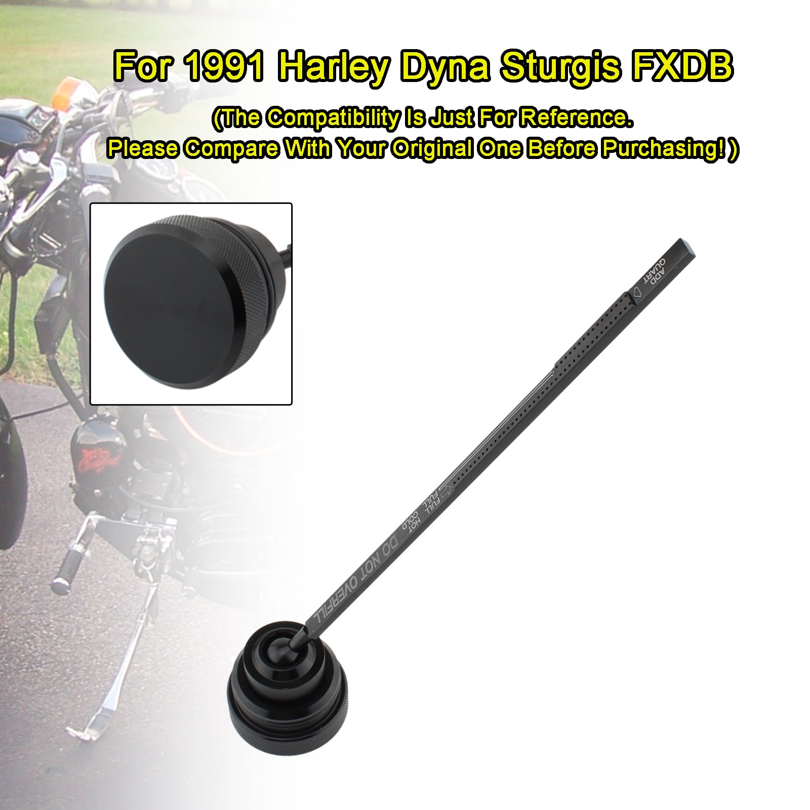 91-98 Dyna Wide Glide FXDL olejový olejový nádrž na uzávěrku nádrže 0710-0001