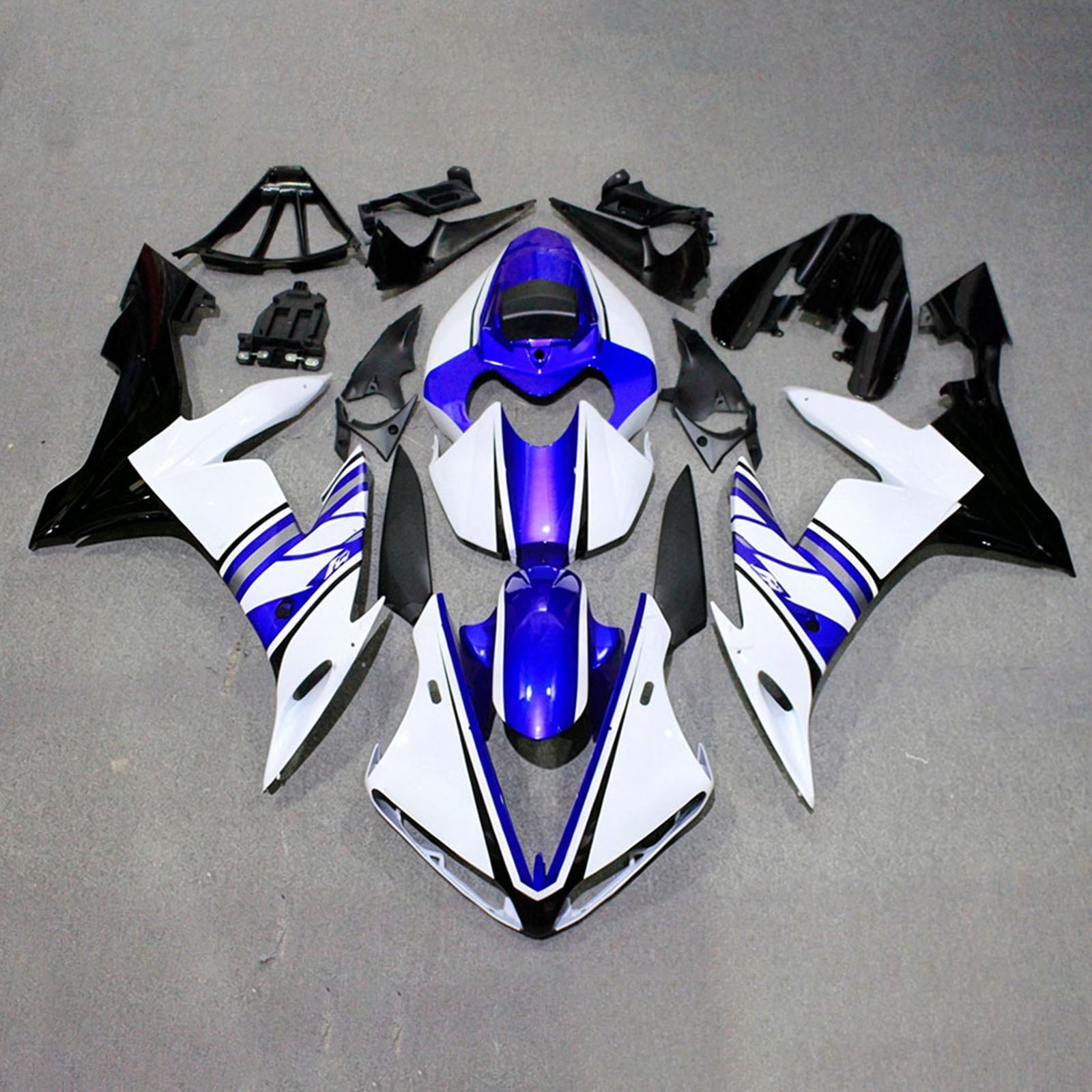 Amotopart 2004–2006 Yamaha YZF 1000 R1 Weiß/Blau Verkleidungsset