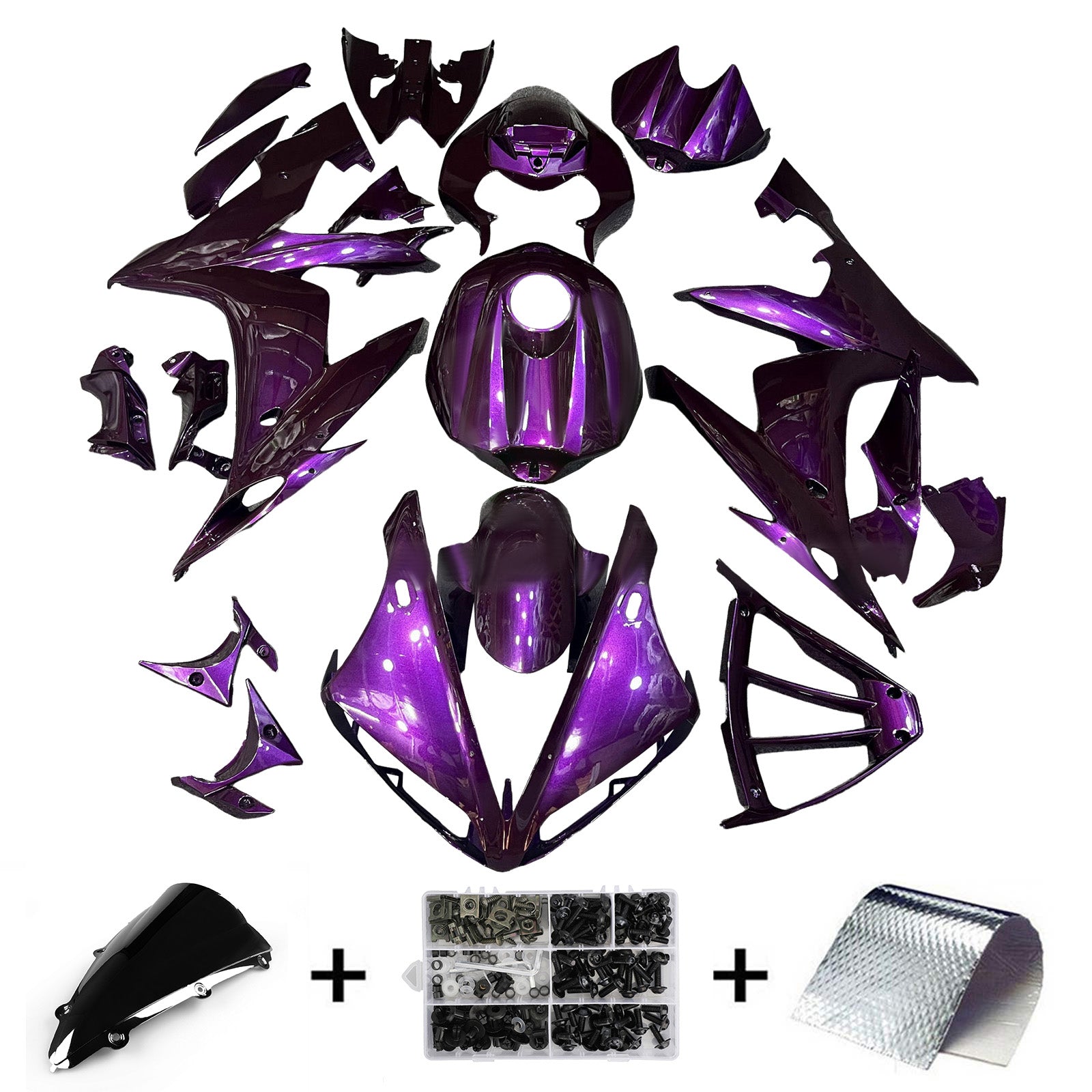 Amotopart 2004-2006 Yamaha YZF-R1 Purple Fairing Kit