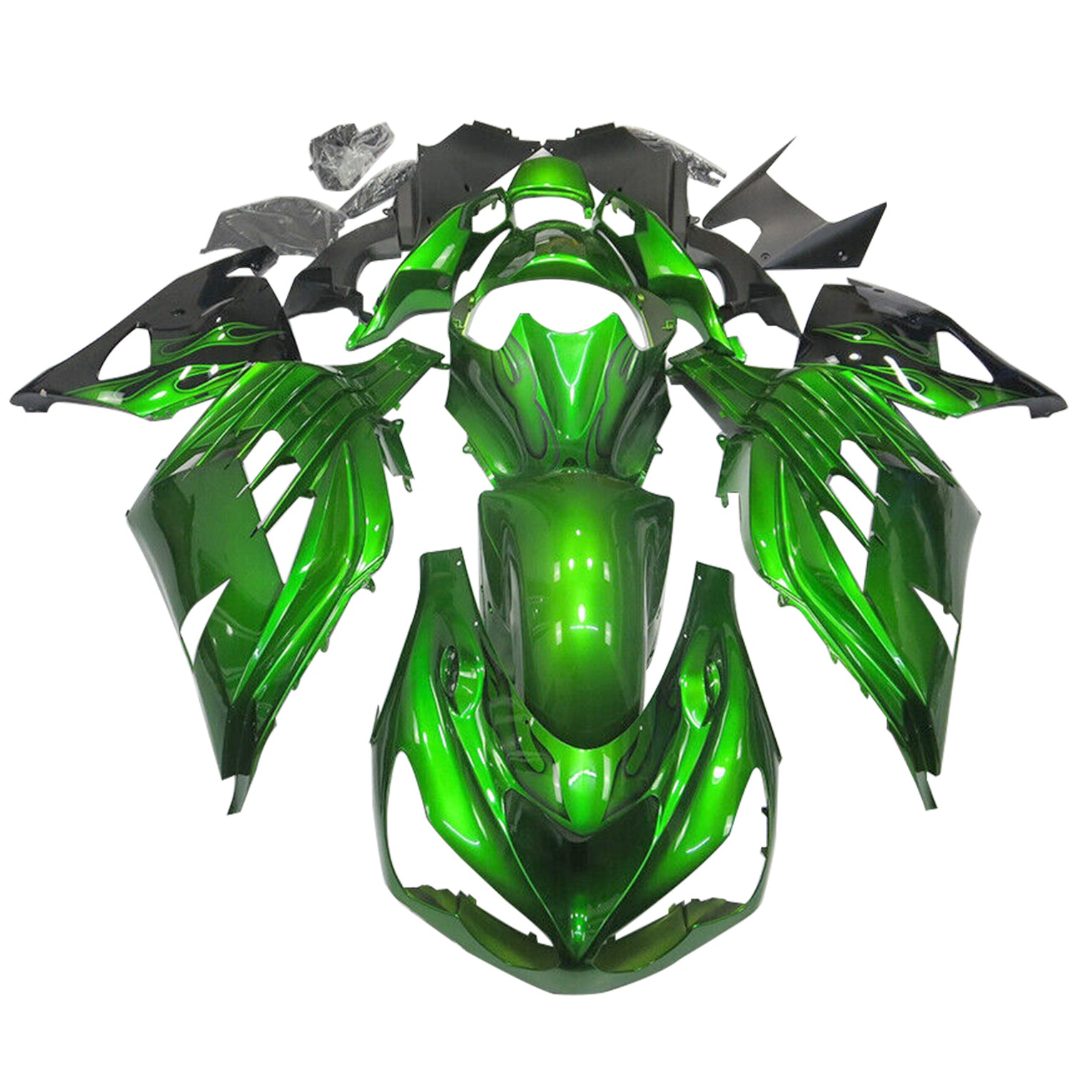Amotopart 2007-2009 Kawasaki GTR1400 & ZG1400 グリーン フェアリングキット