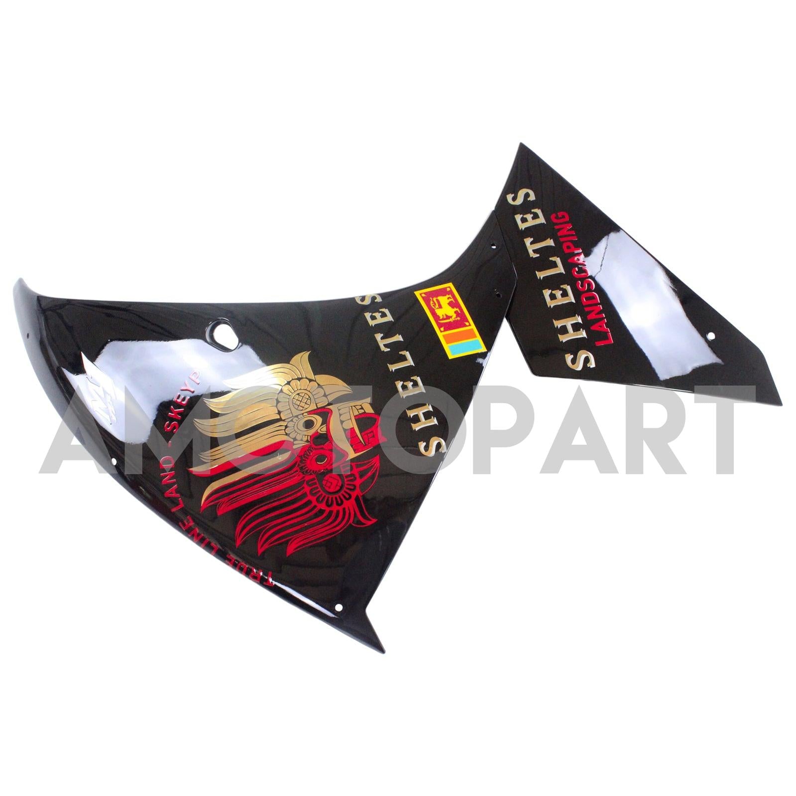 Amotopart 2009-2011 YZF 1000 R1 Yamaha svart med rød logo fairing kit