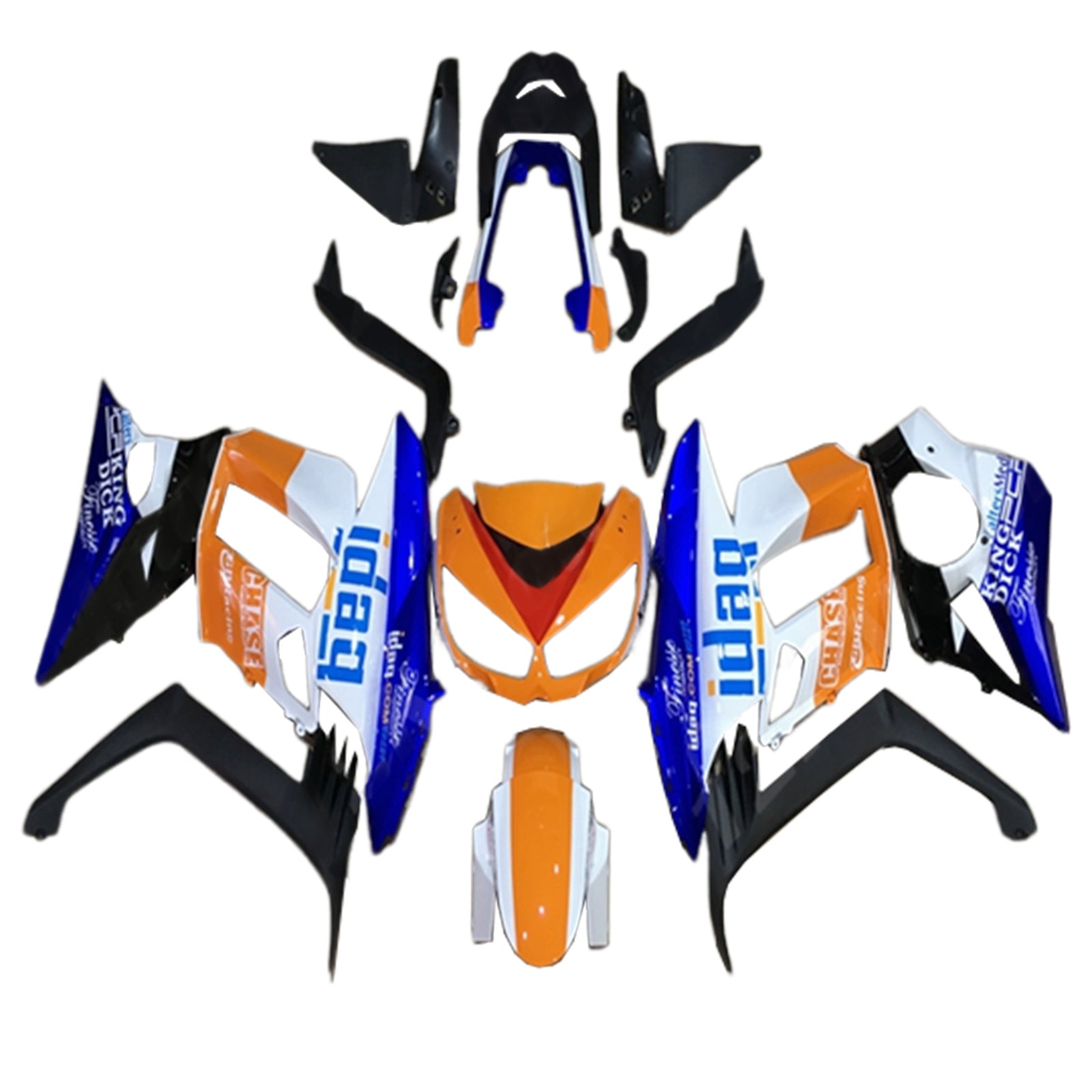 Amotopart 2010-2015 Kawasaki Z1000SX Black White Blue Orange Abzugskit