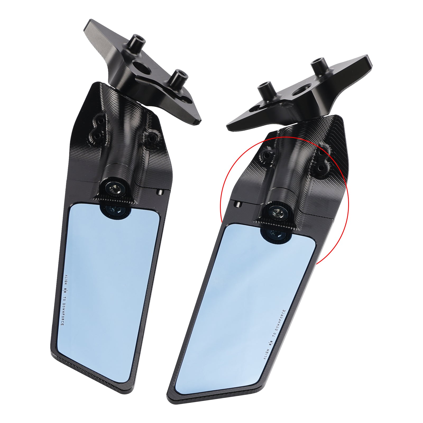 2020-2022 BMW S1000RR / M1000RR CNC Pair of Swivel Wing Mirrors Black