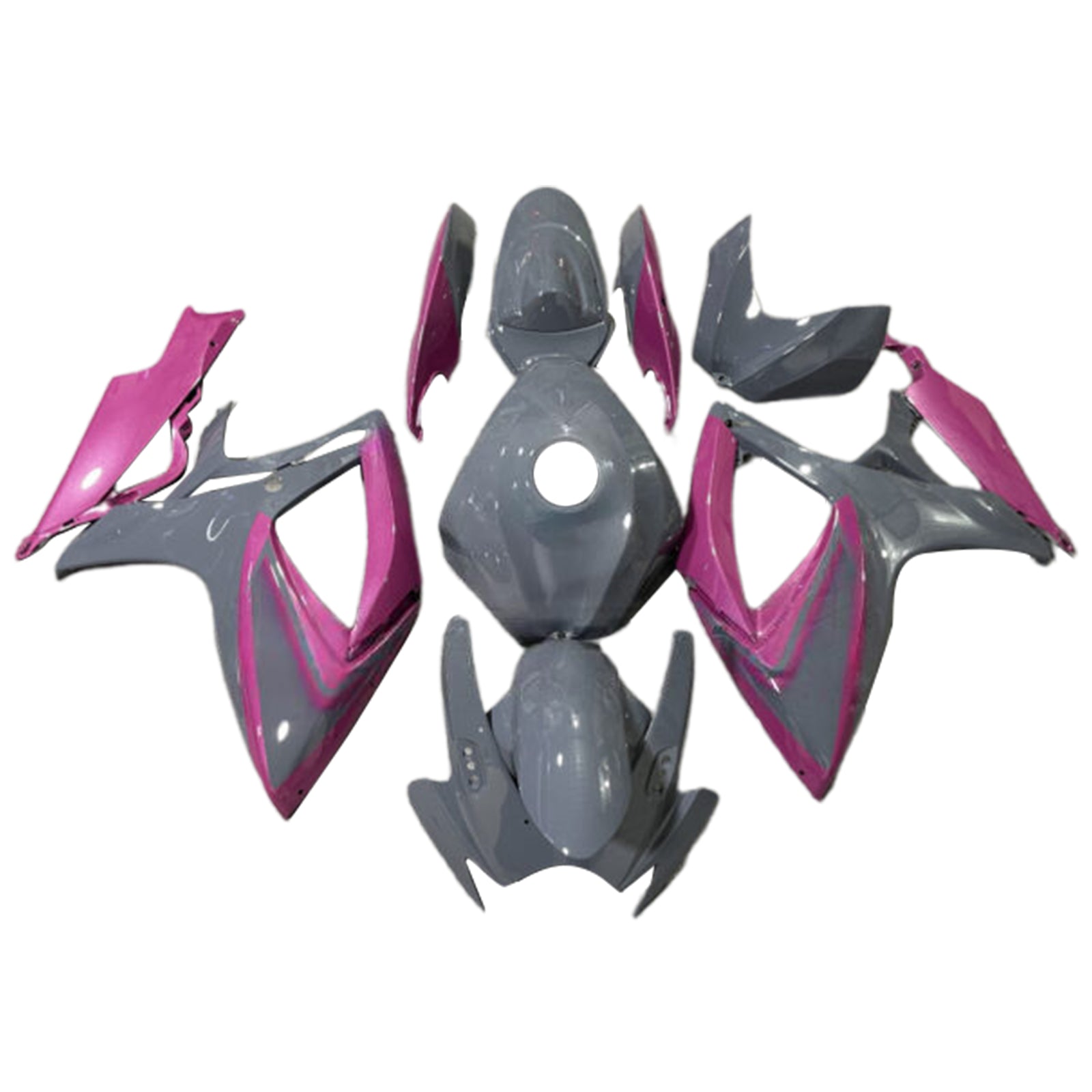 Amotopart 2006-2007 Suzuki GSXR 600/750 Grey Pink Fairing Kit