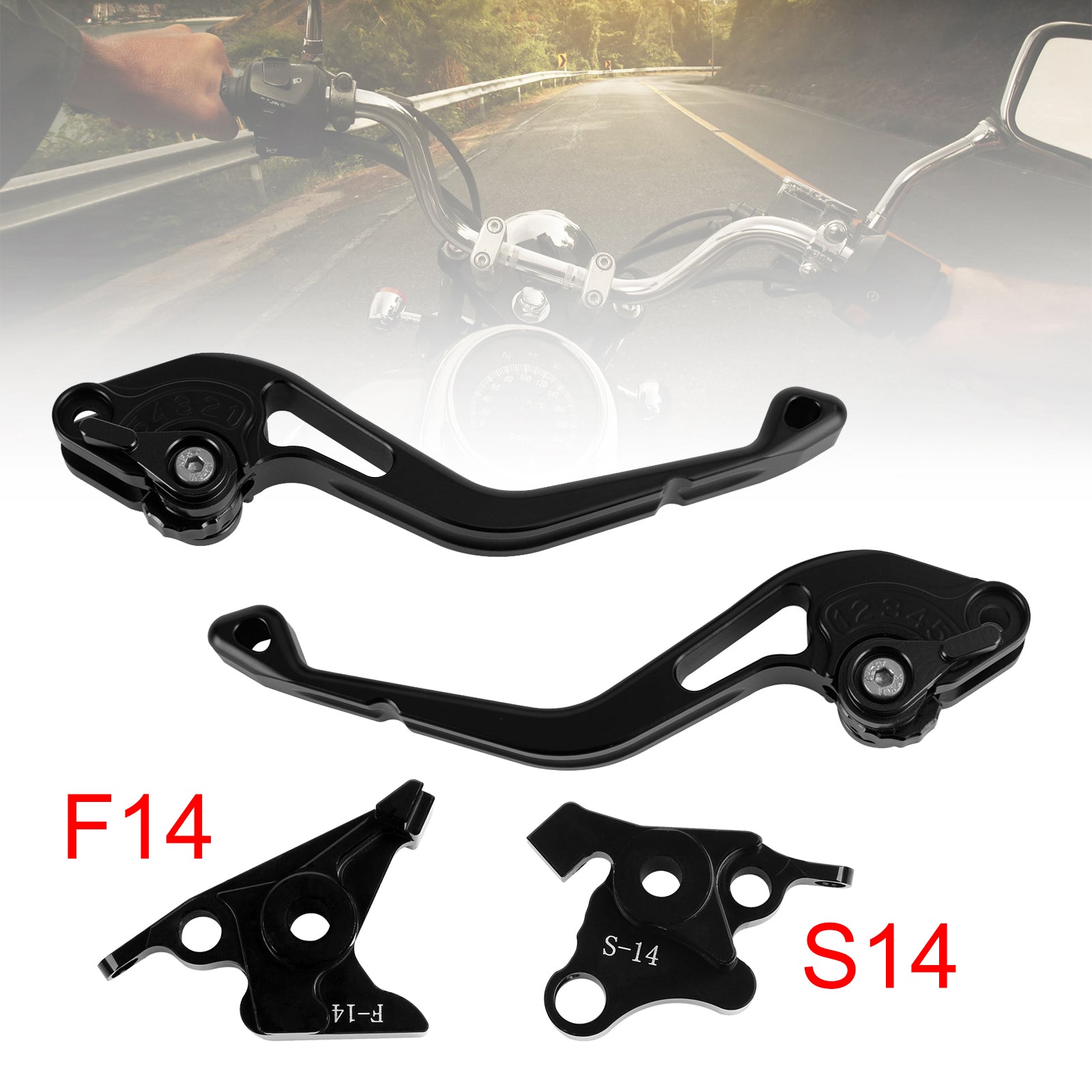 Suzuki GSF650 GSXR1300 DL1000 Sort NY kortkoblingsbremsegreb