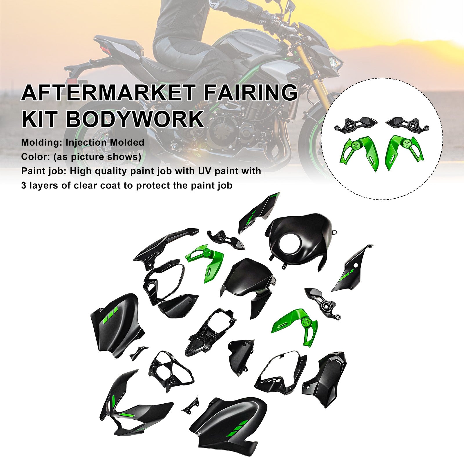 Amotopart 2025–2026 Kawasaki Z900 Verkleidungsset-Kollektion