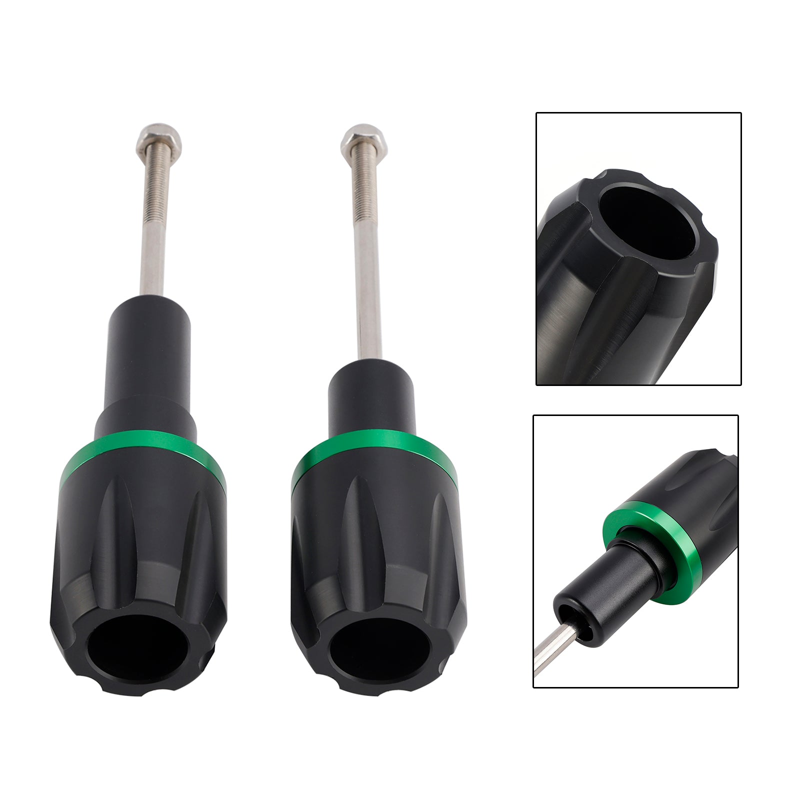 2017-2023 Kawasaki Ninja 650 CNC Anti-Crash Sliders Sliders Protector Green