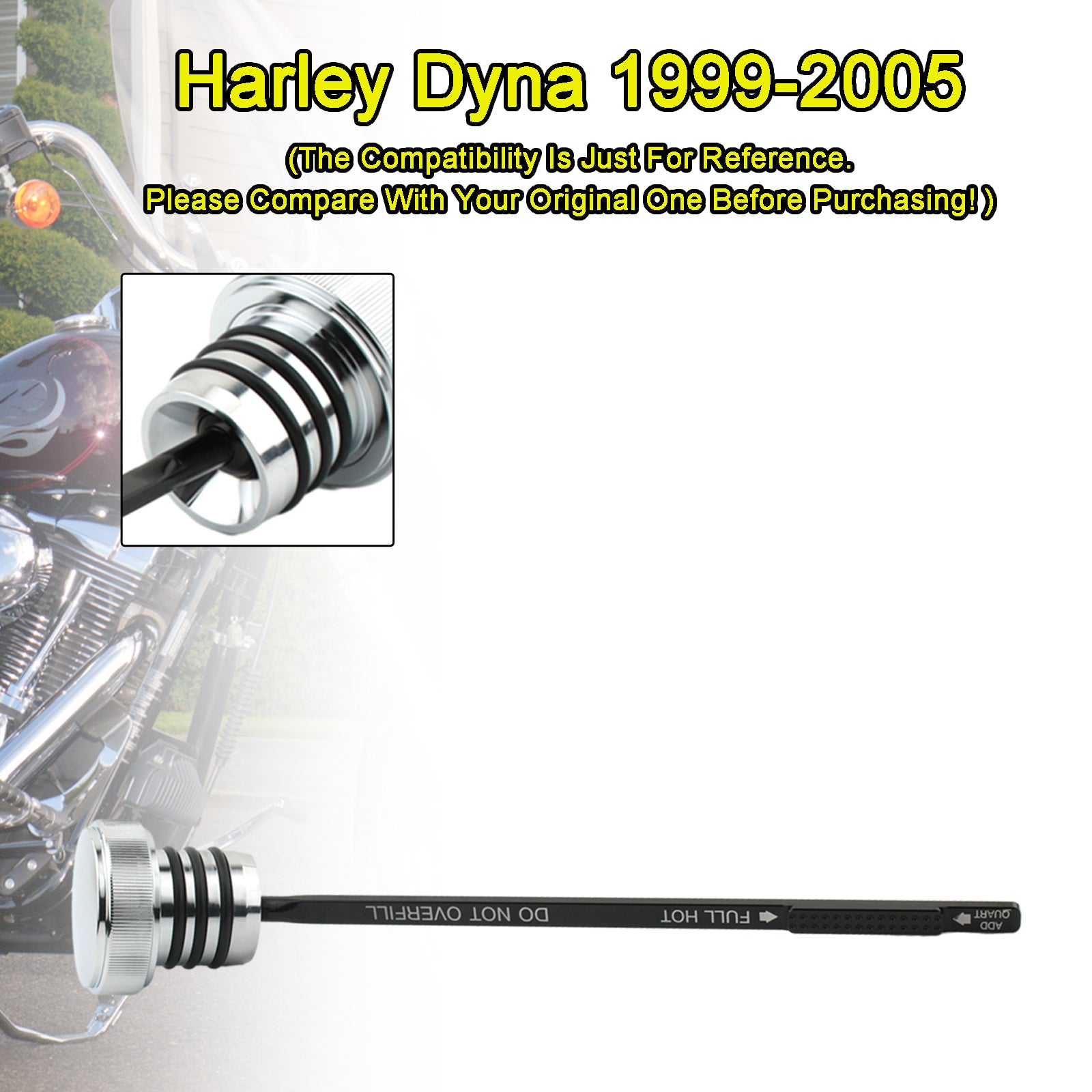 99-05 Super GLID FXD FXDX FXDL DYNA Huile Plonge du réservoir Bouchon de réservoir 0710-0150