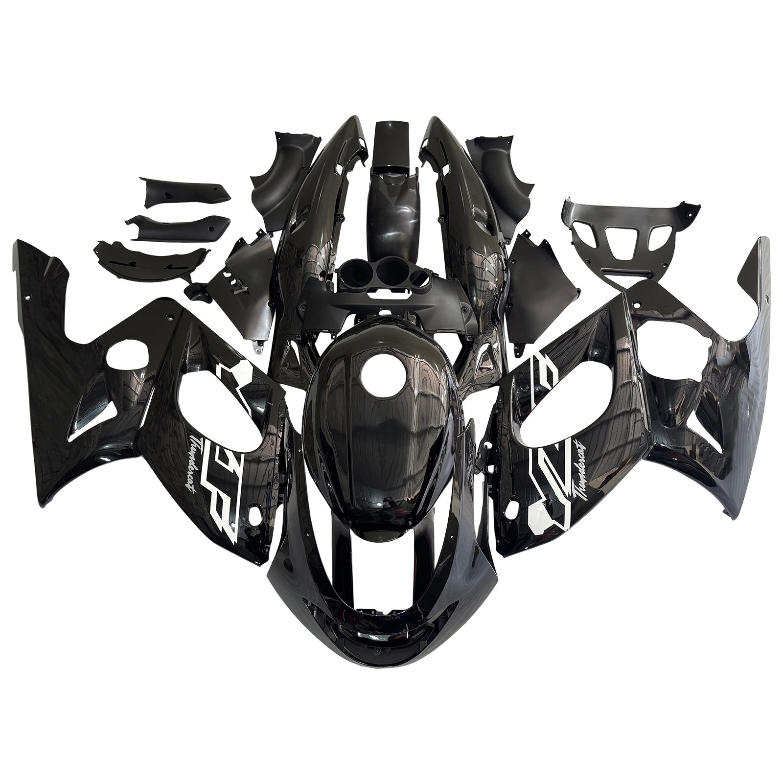 Amotopart 1996-2007 Yamaha YZF 600R Thundercat Black Fairing Kit